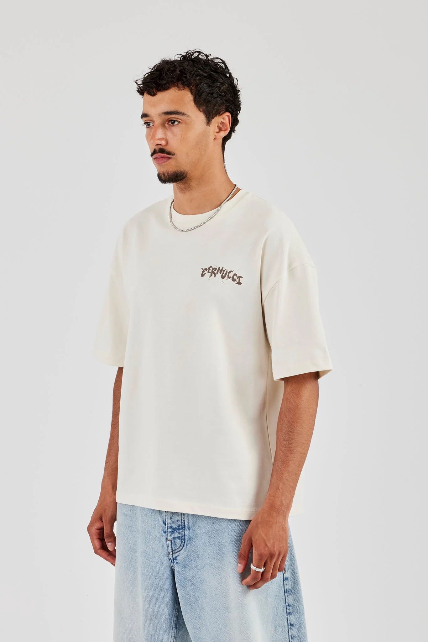 Regular Back Puff Print T-Shirt - Off White - Image 3