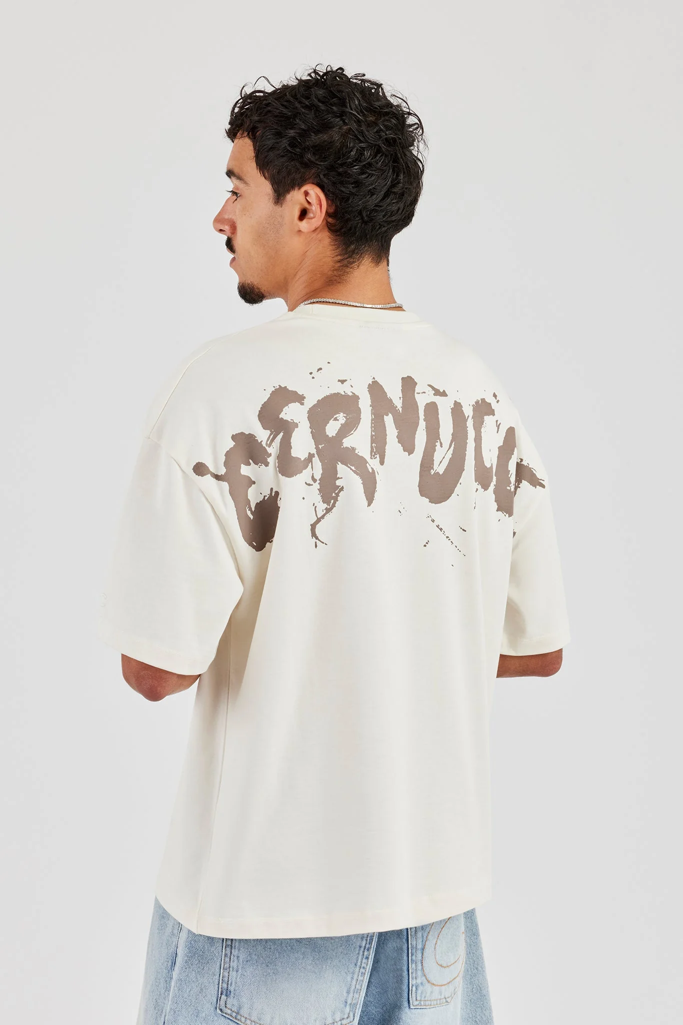 Regular Back Puff Print T-Shirt - Off White - Image 4