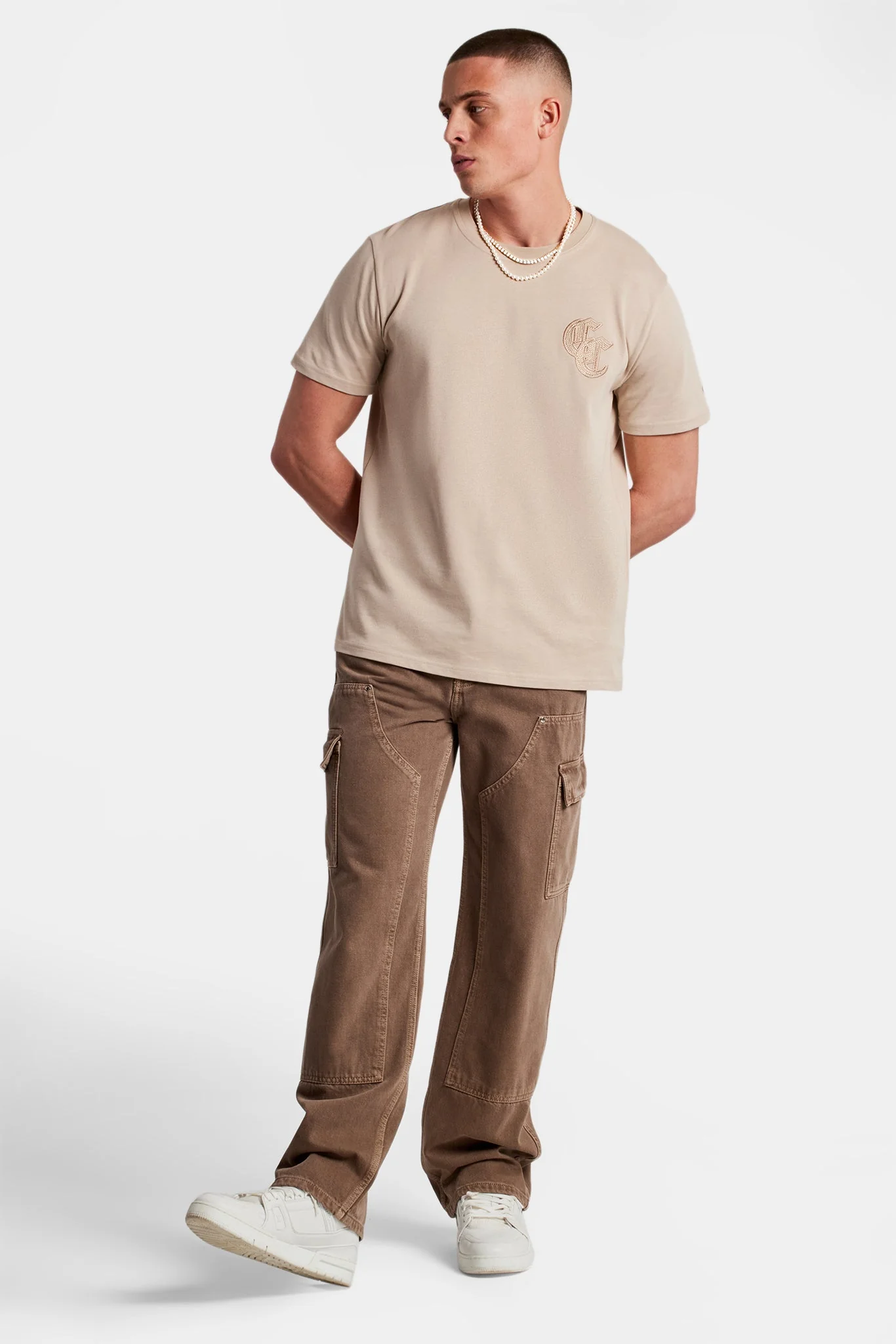 Relaxed Cargo Carpenter Jean - Washed Brown - Image 2