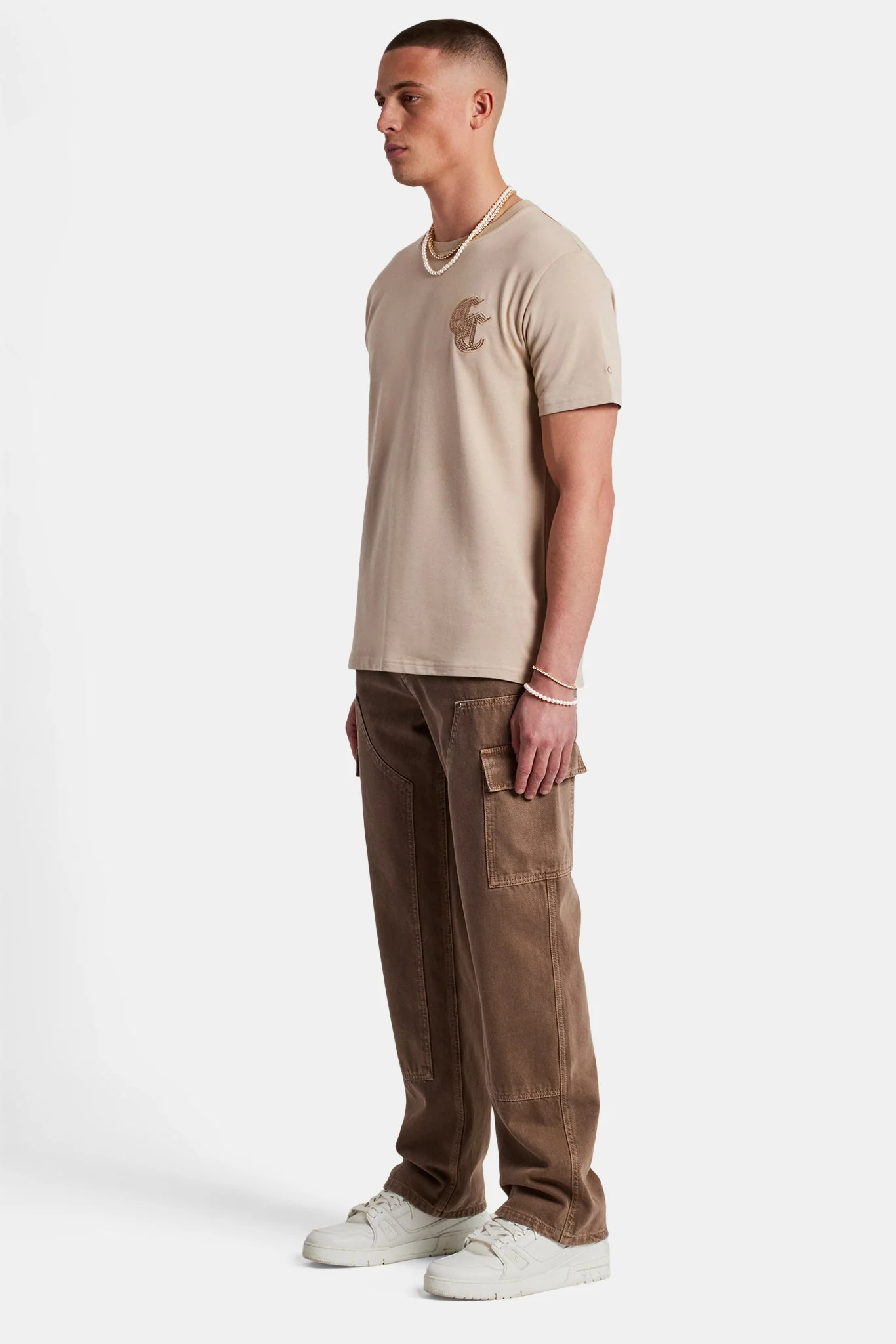 Relaxed Cargo Carpenter Jean - Washed Brown - Image 6