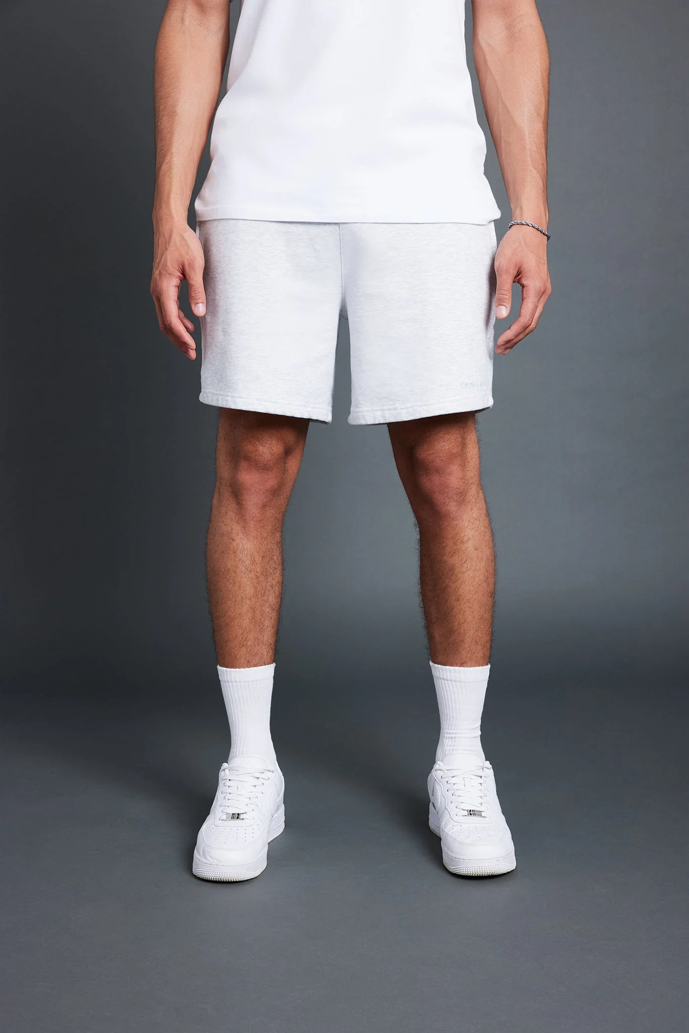 Relaxed Shorts - Light Grey Marl - Image 2