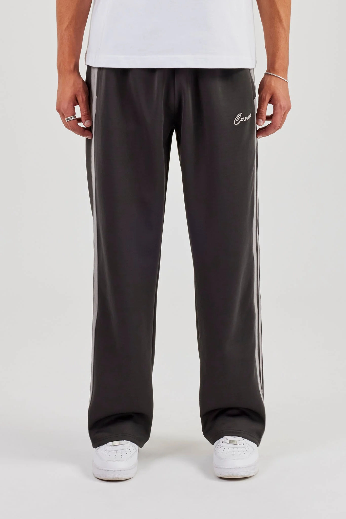 Relaxed Taping Track Pant - Charcoal - Image 2