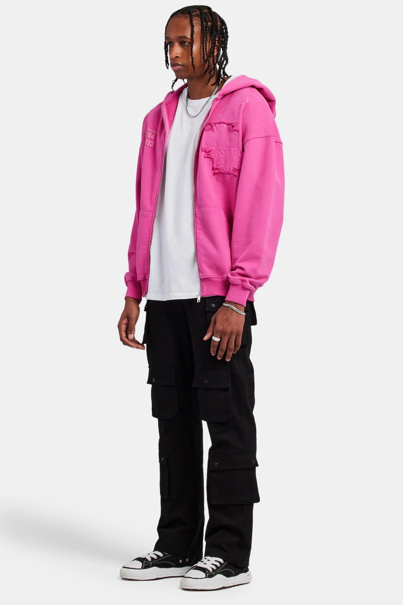 Relaxed Twill Cargo Trouser - Black - Image 2