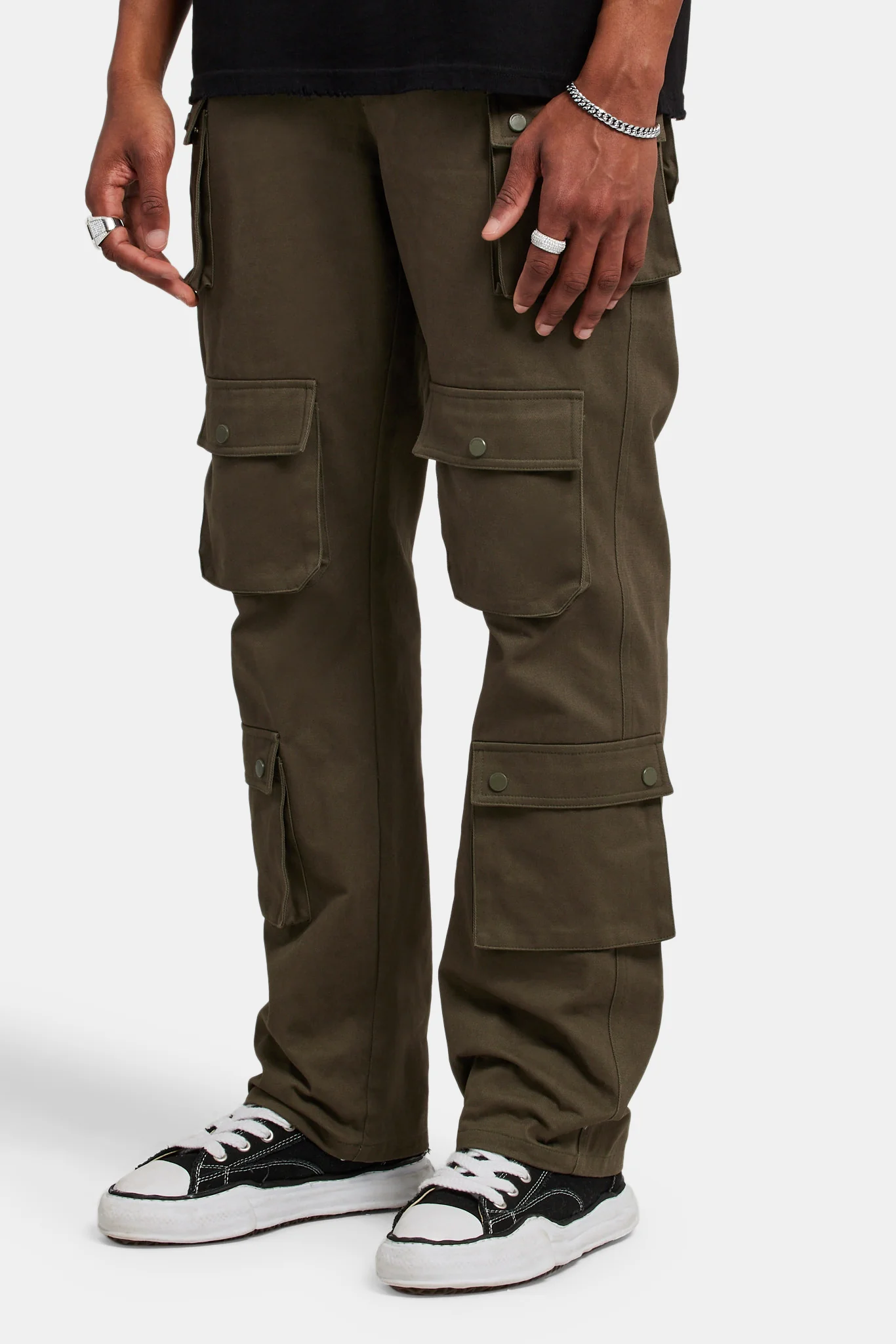 Relaxed Twill Cargo Trouser - Khaki - Image 3