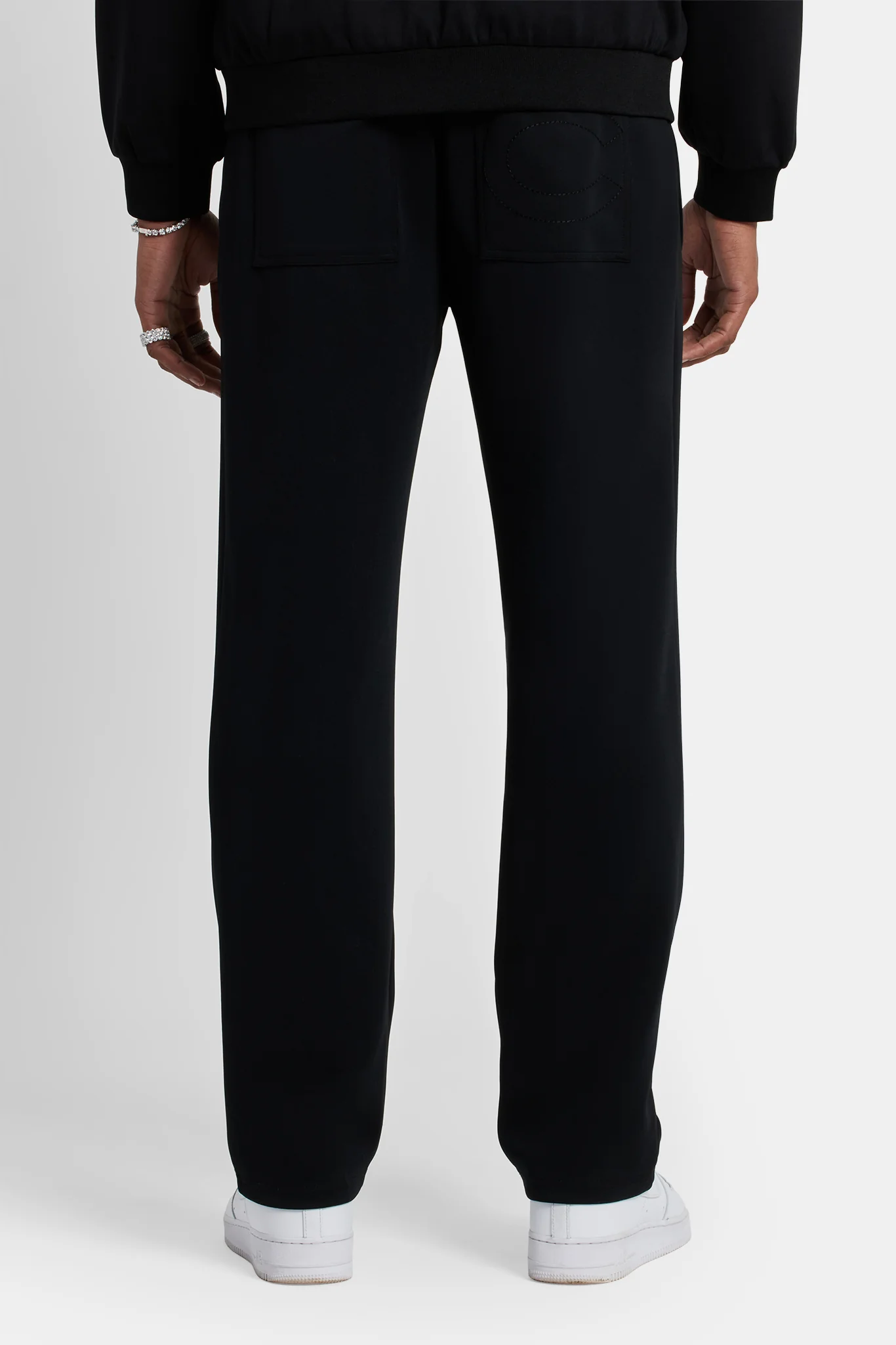 Rhinestone Crest Tracksuit - Black - Image 10