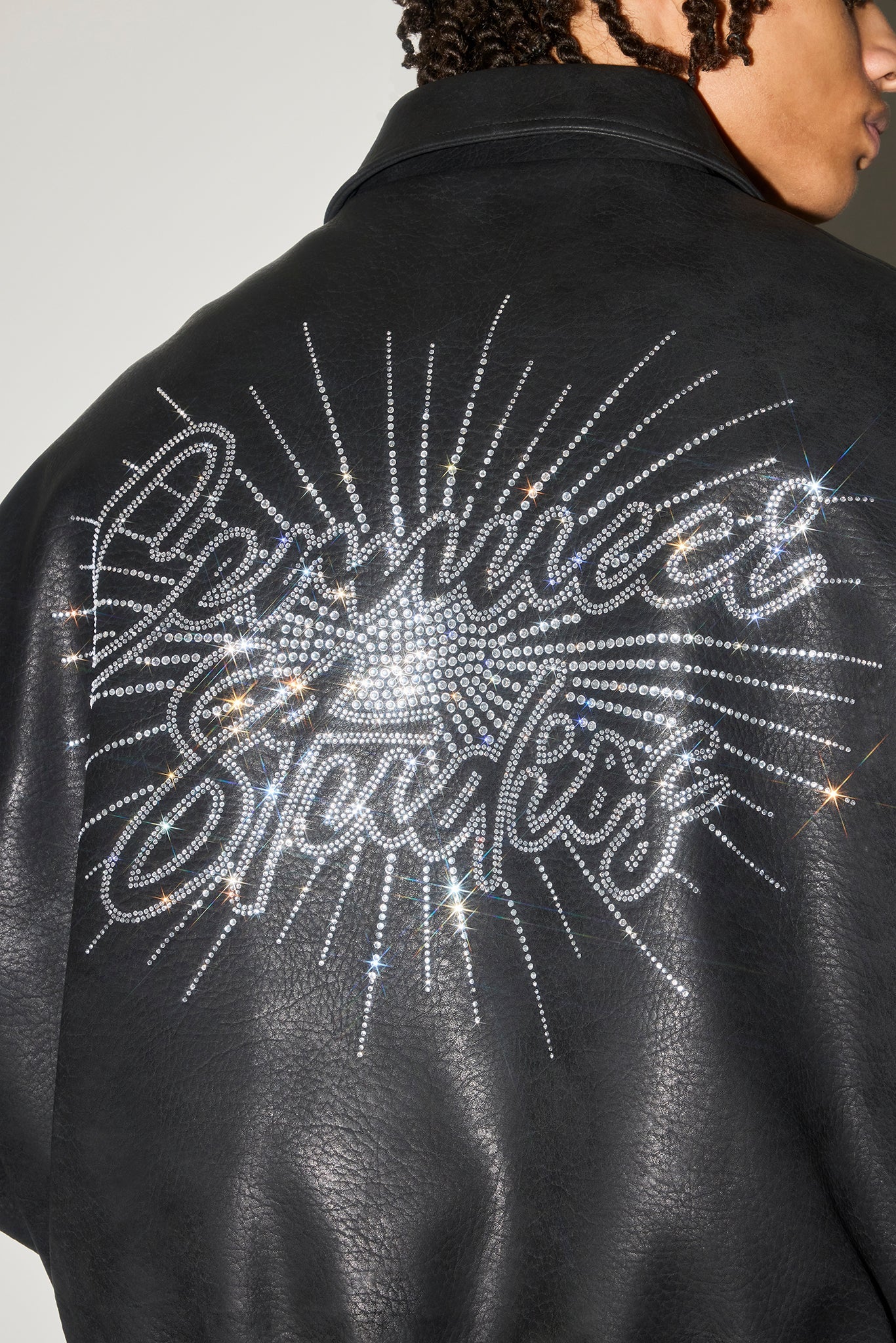 Rhinestone Studios PU Bomber Jacket - Image 4