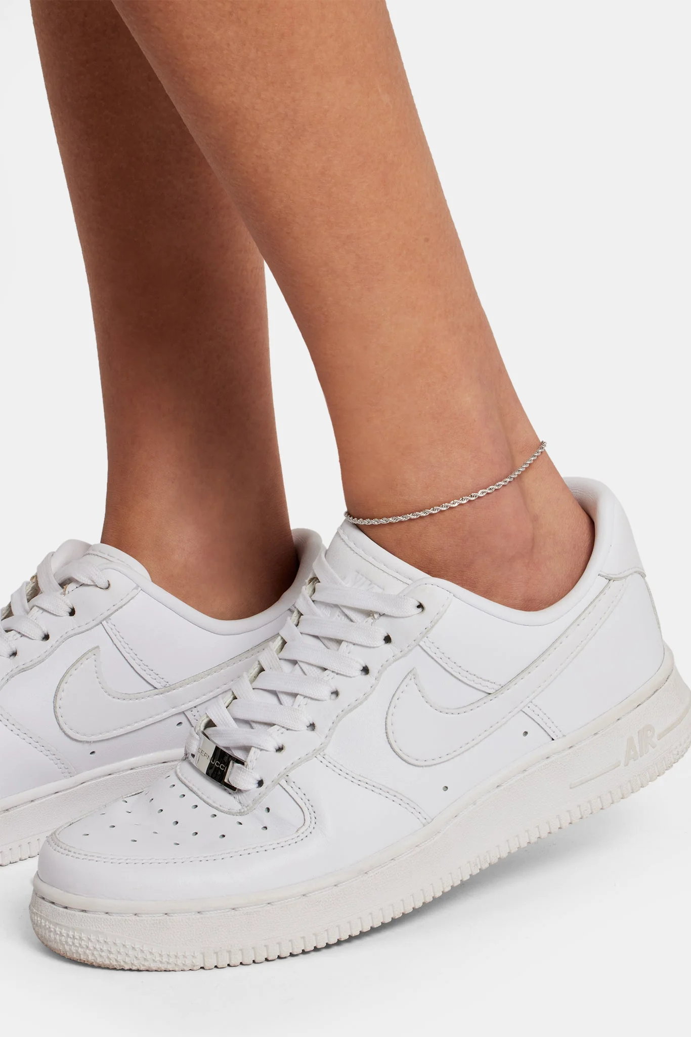 Rope Chain Anklet - White - Image 2