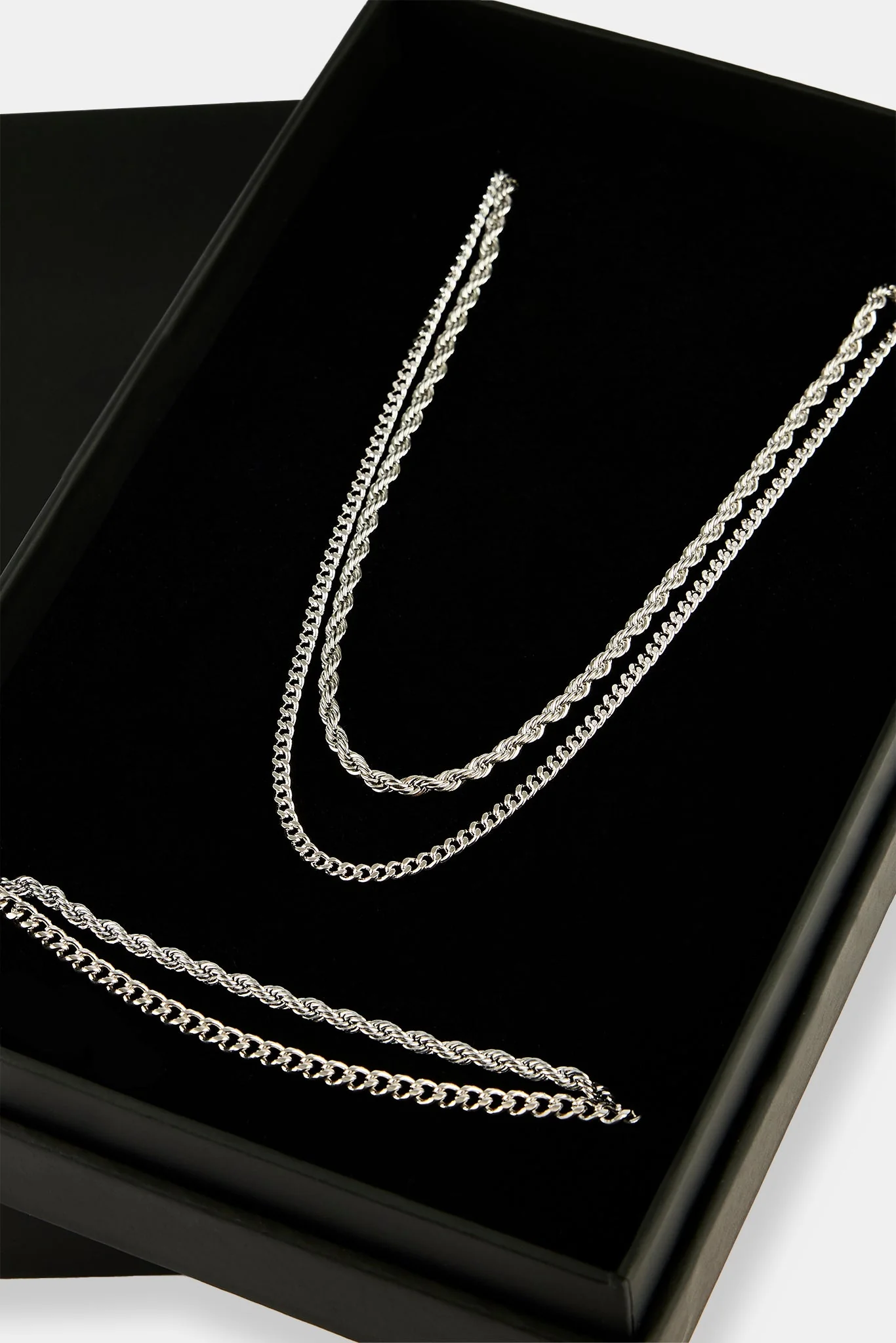 Rope & Micro Cuban Chain & Bracelet - 3mm - Image 2