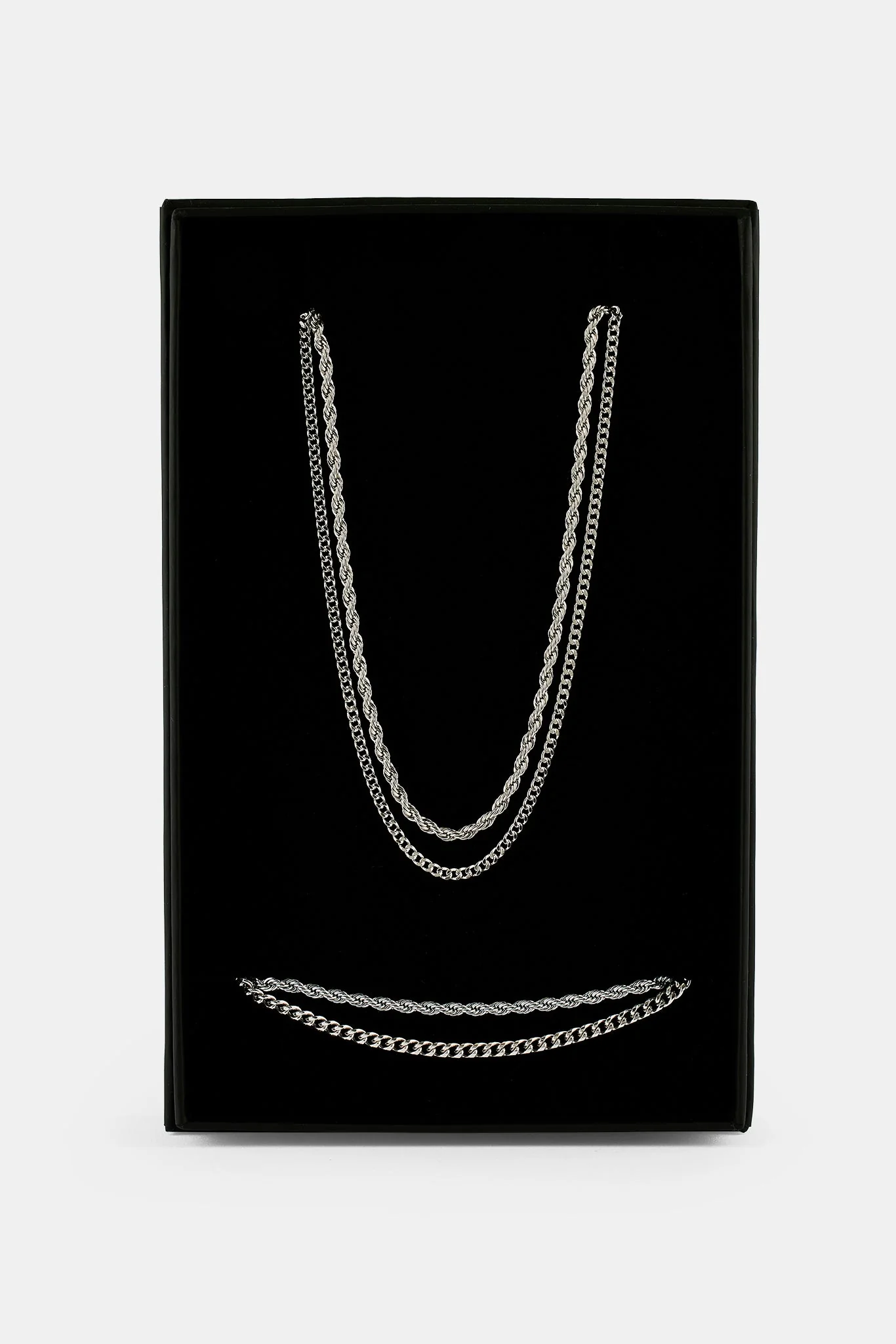 Rope & Micro Cuban Chain & Bracelet - 3mm - Image 4