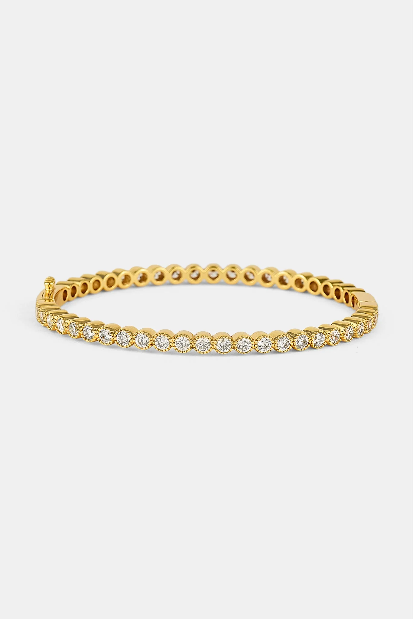 Round Cluster Bangle - 4mm - Gold - Image 2