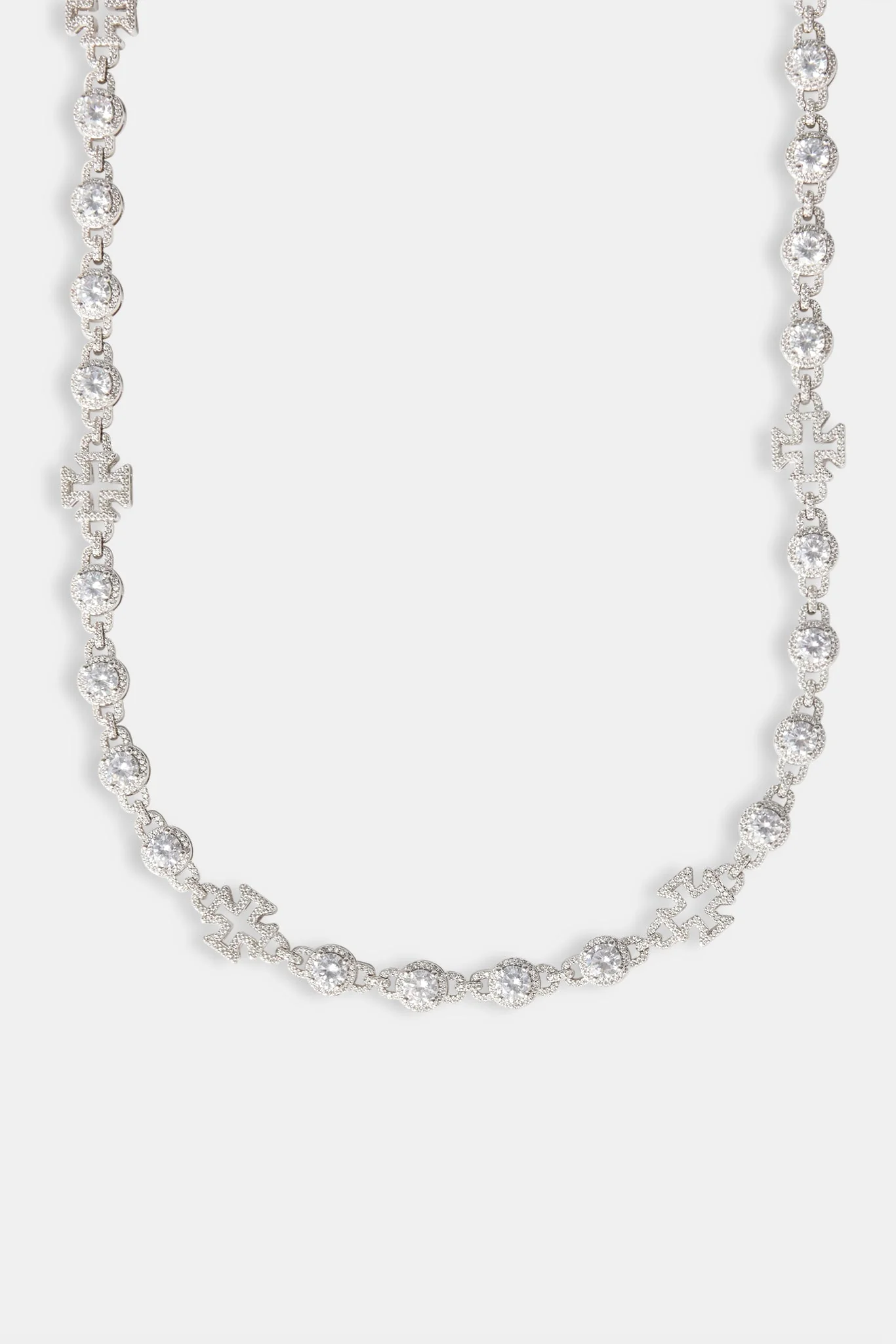 Round CZ & Motif Outline Chain - 8mm - Image 2
