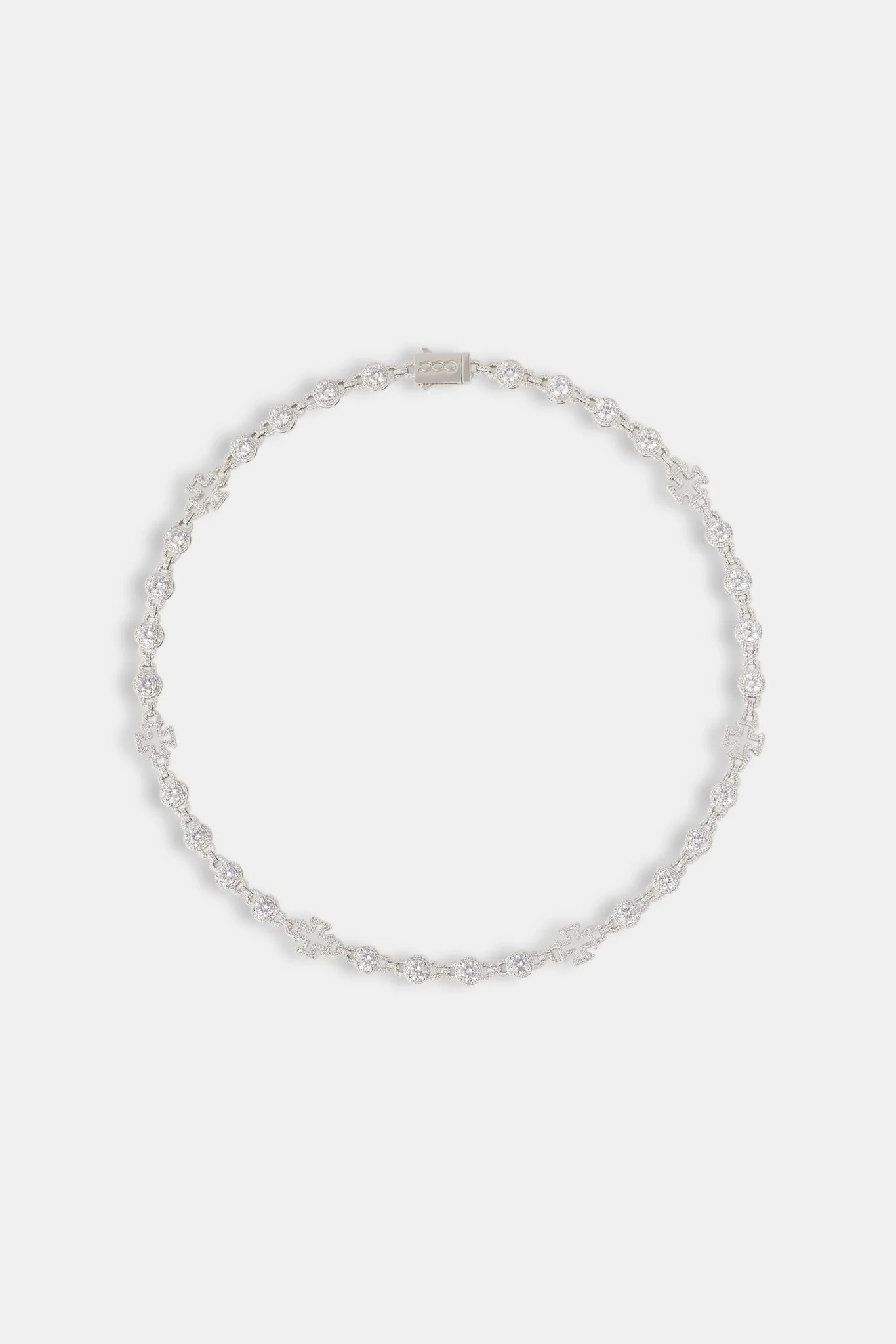 Round CZ & Motif Outline Chain - 8mm - Image 4