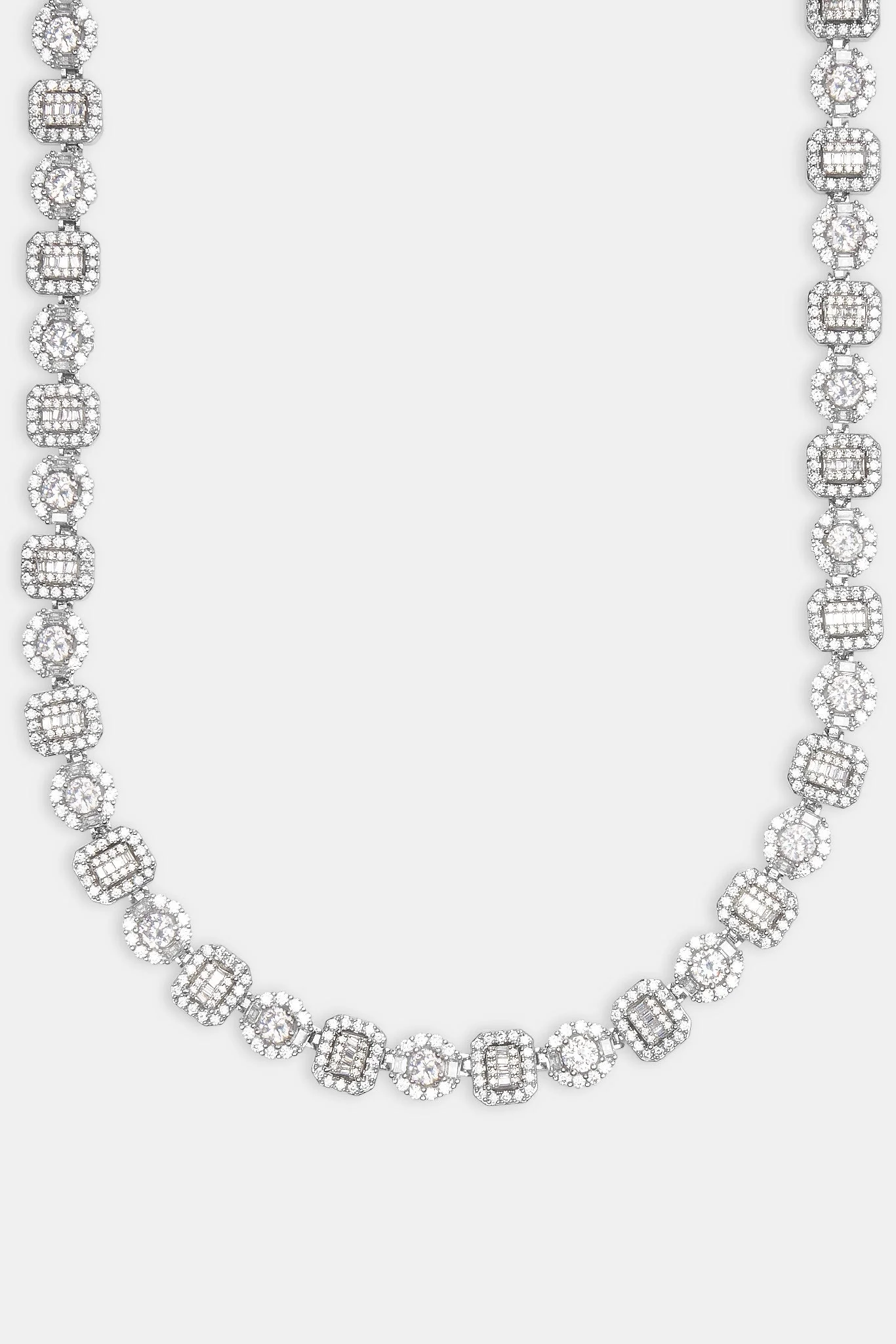 Round & Square Baguette Cluster Chain - Image 2