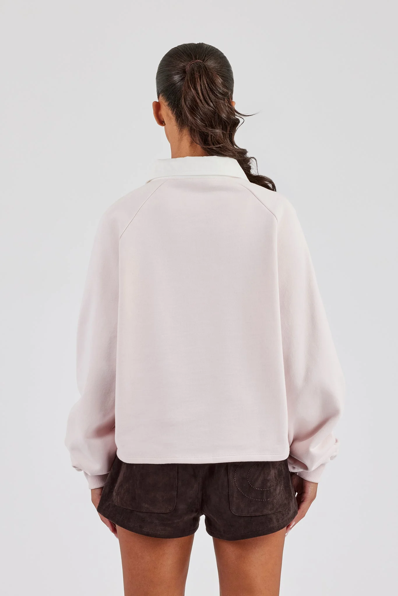 Rugby Polo Sweatshirt - Light Pink - Image 3
