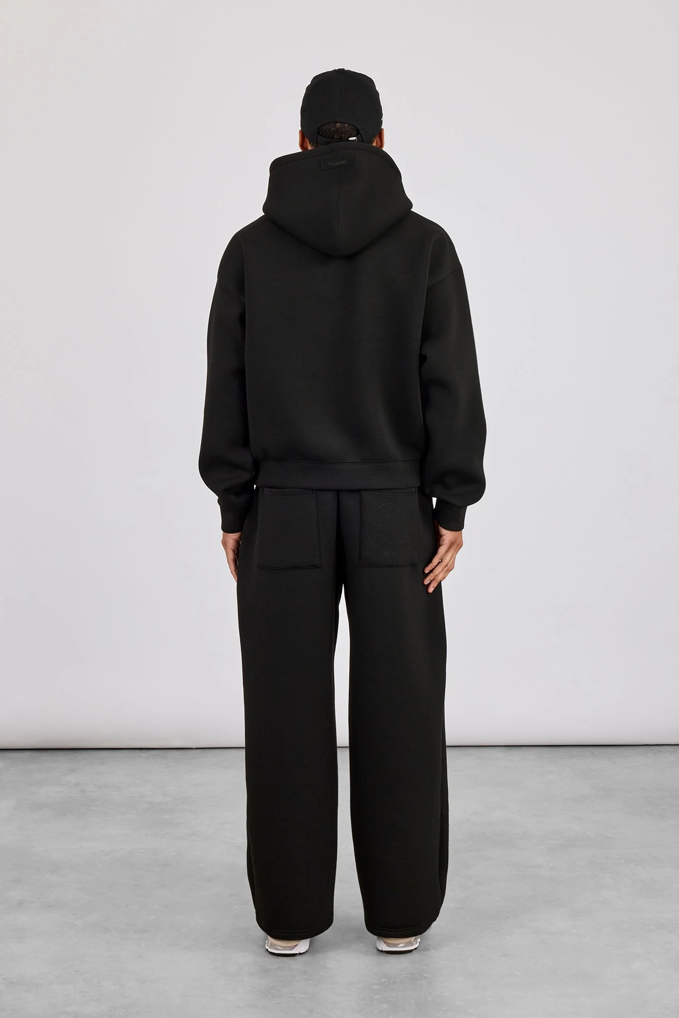 Scuba Boxy Hoodie & Baggy Fit Trouser - Black - Image 3
