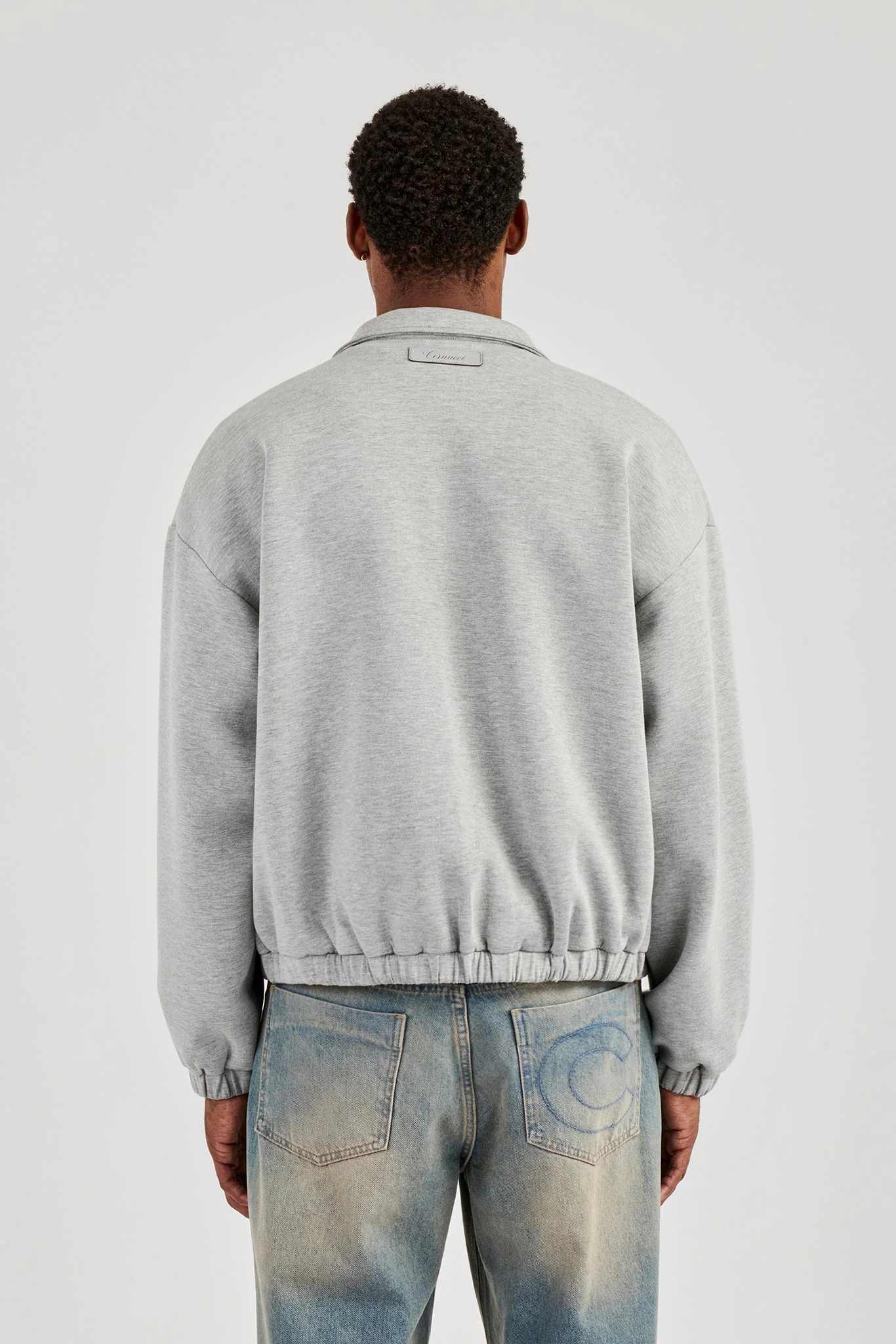 Scuba Funnel Neck Jacket - Grey - Image 4