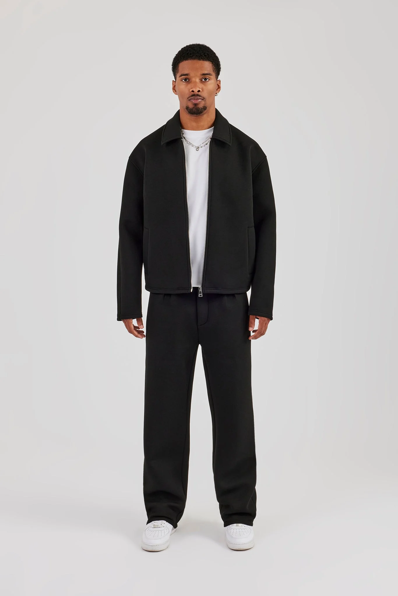 Scuba Harrington Jacket & Relaxed Trouser - Black