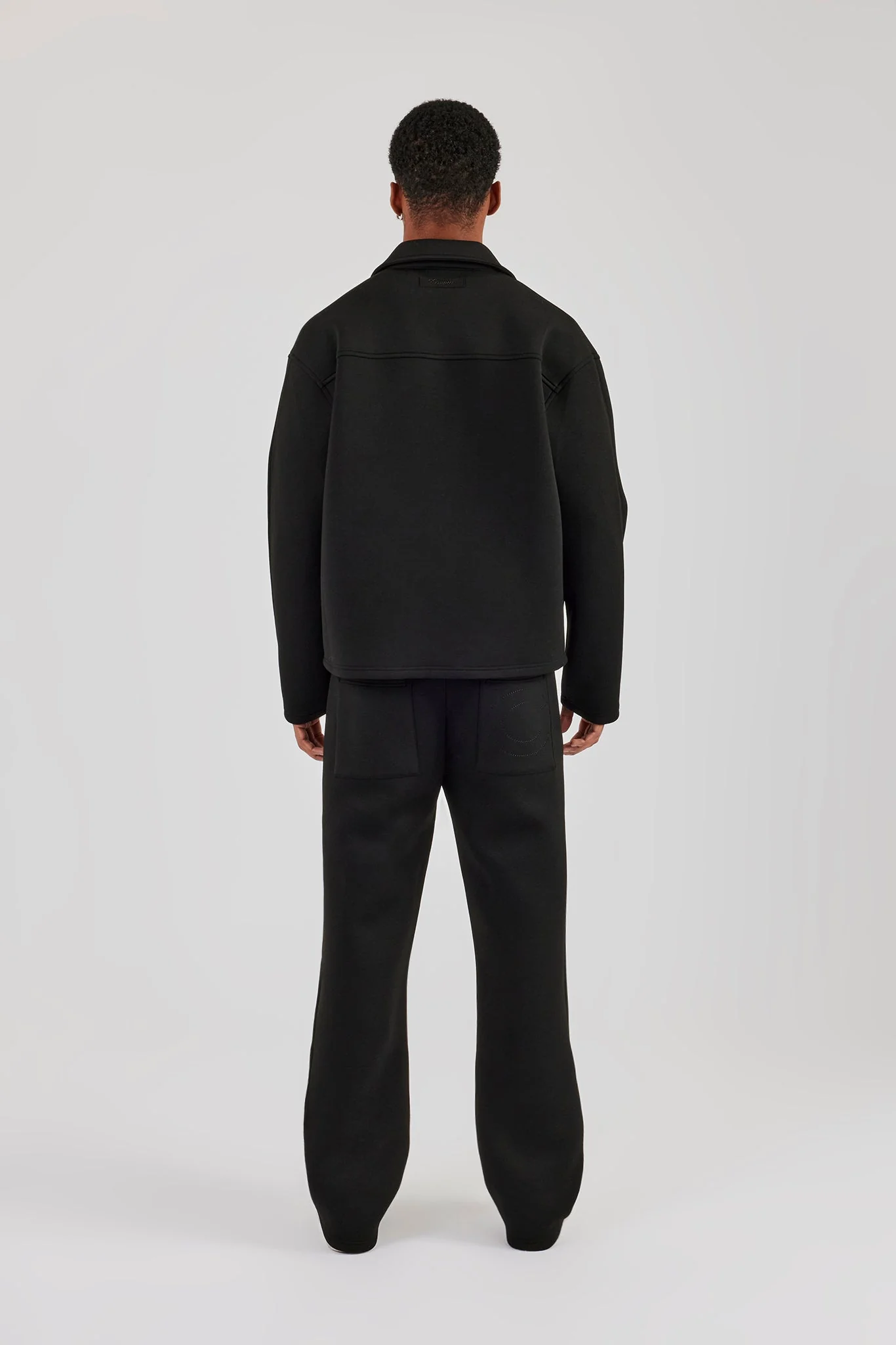 Scuba Harrington Jacket & Relaxed Trouser - Black - Image 4