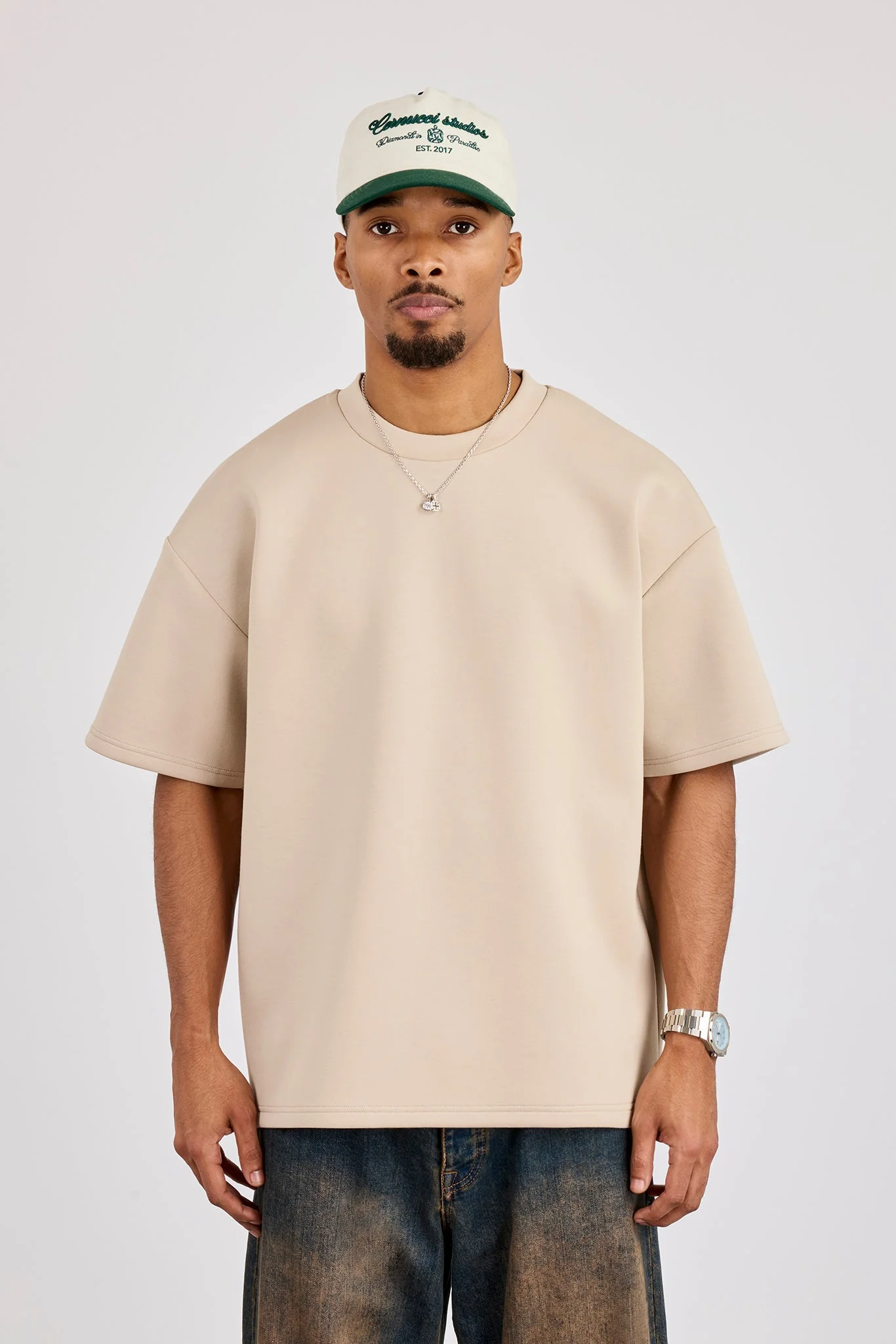 Scuba Oversized T-Shirt - Stone - Image 4