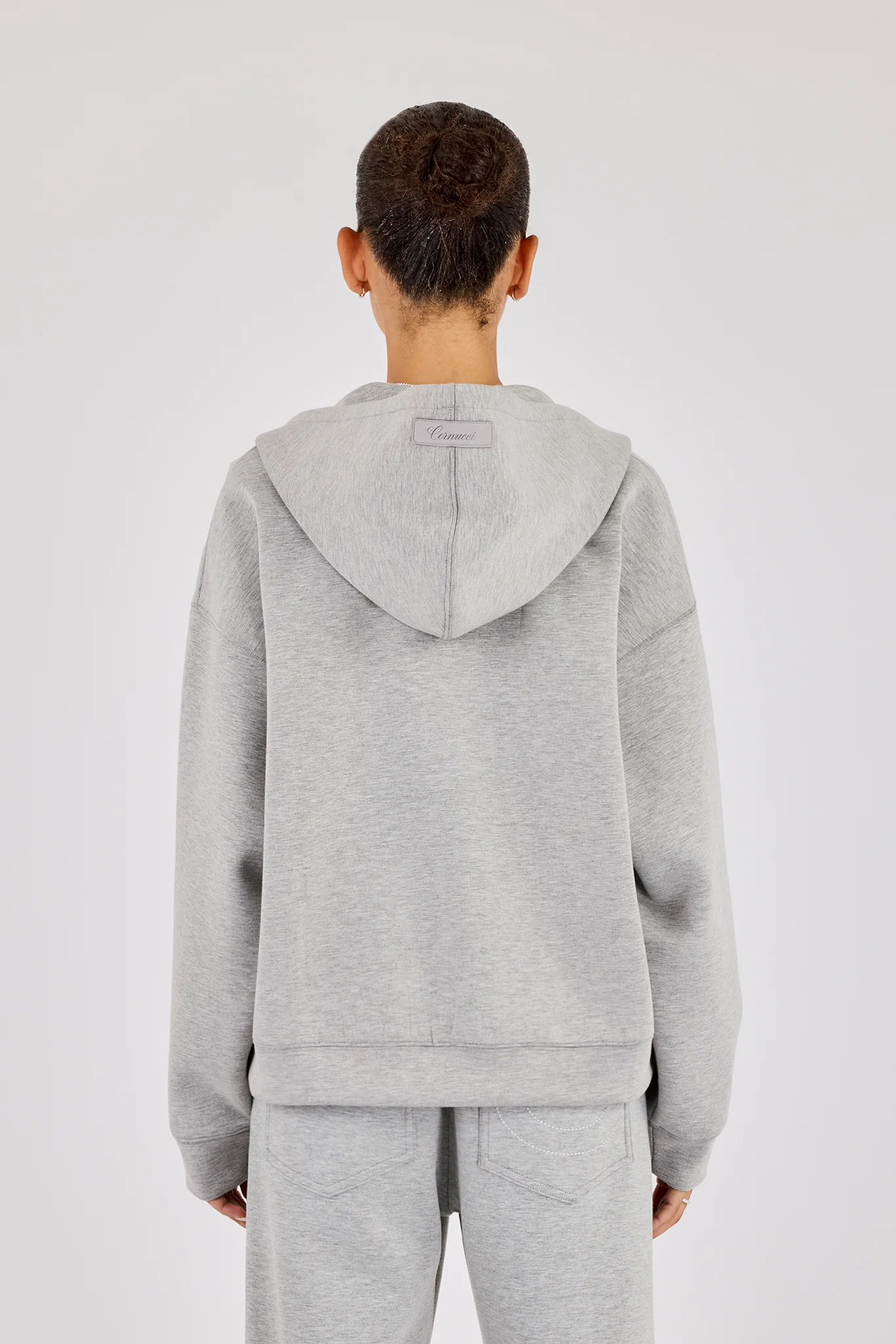 Scuba Zip Hoodie- Grey - Image 4