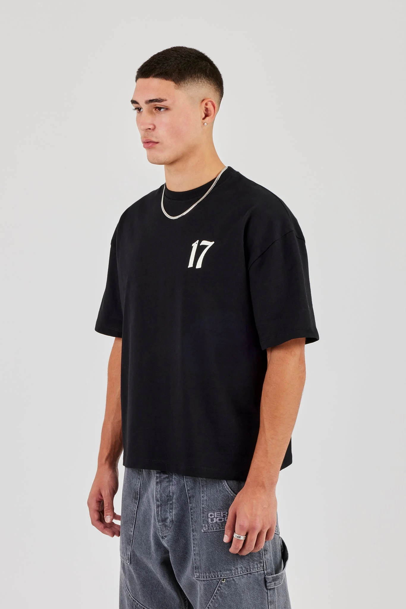 Since 2017 Back Print Boxy T-Shirt - Black - Image 3