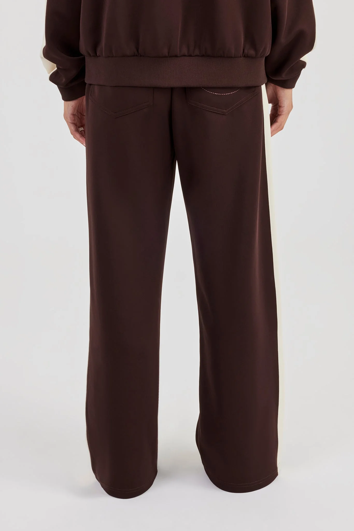 Single Taping Drawcord Track Pant - Chocolate - Image 4