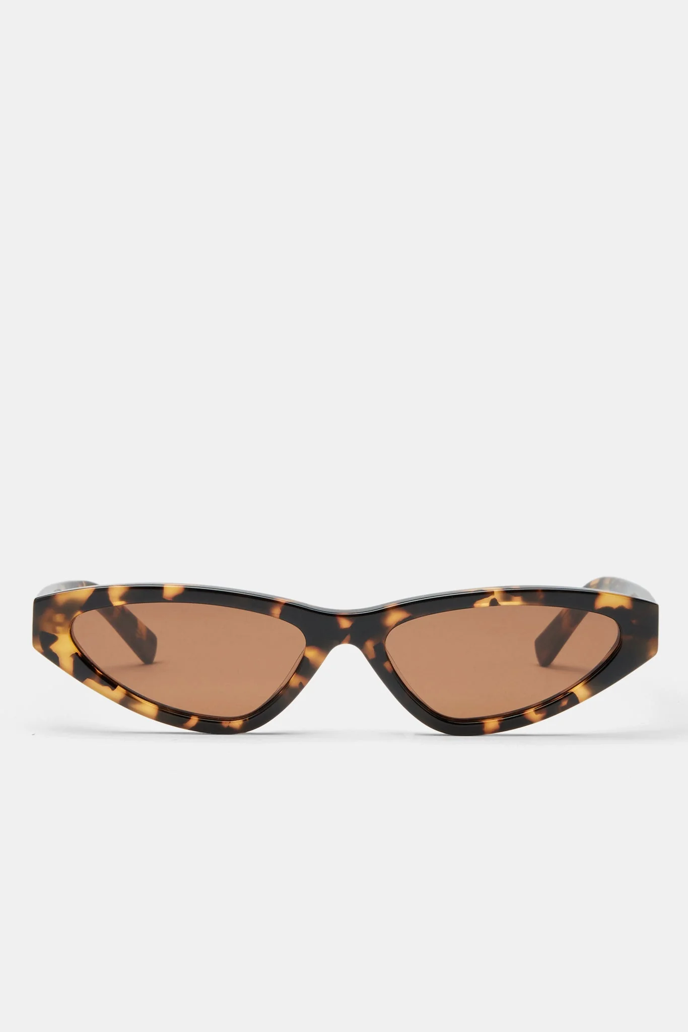 Skinny Tortoiseshell Sunglasses - Mocha - Image 2