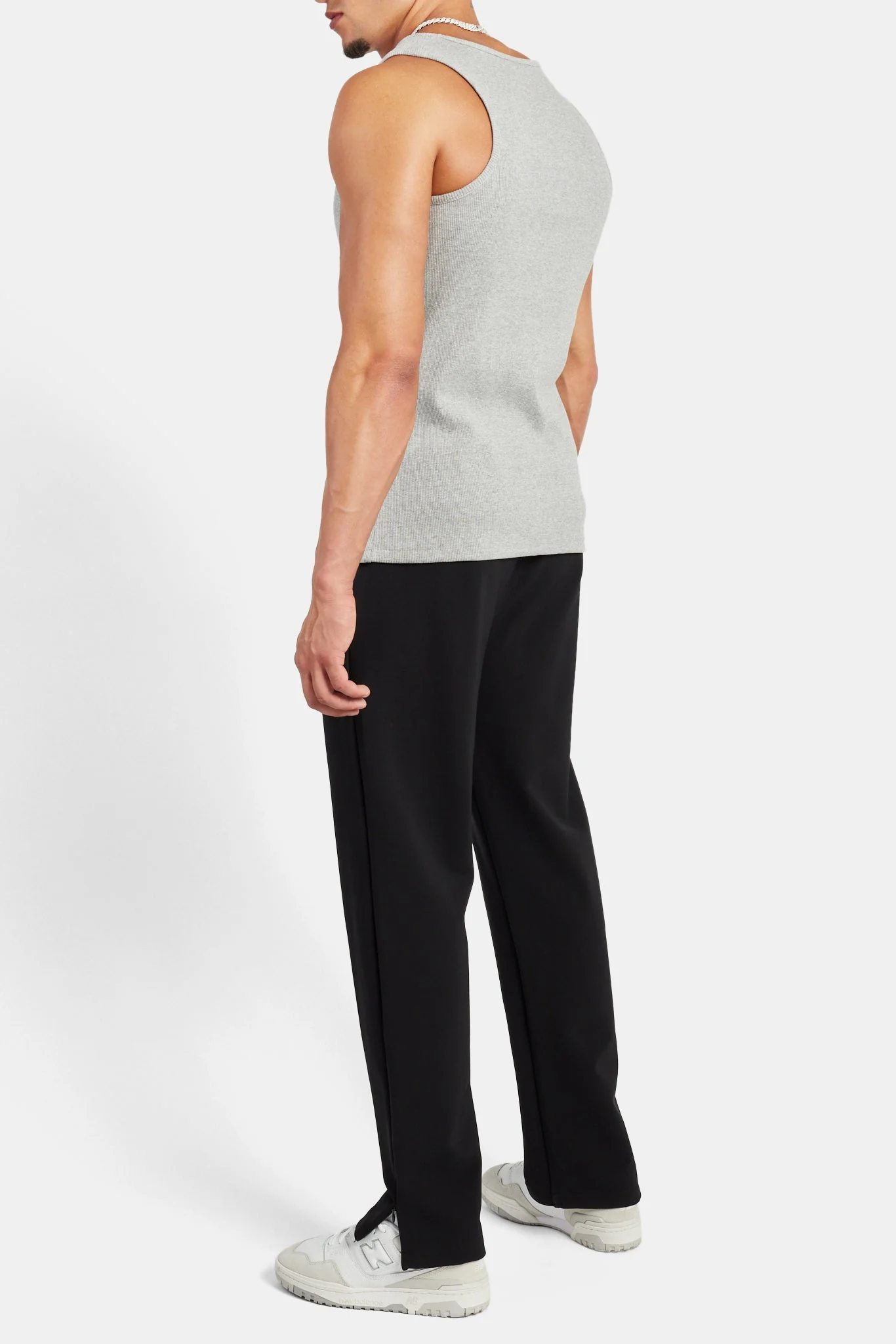 Slim Fit Embroidered Vest - Grey - Image 3