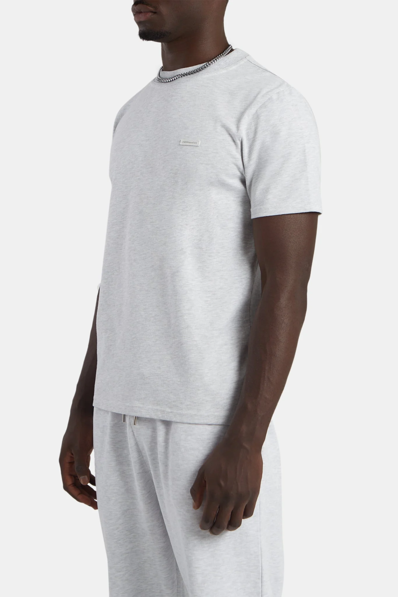 Slim Fit T-Shirt - Light Grey Marl - Image 3
