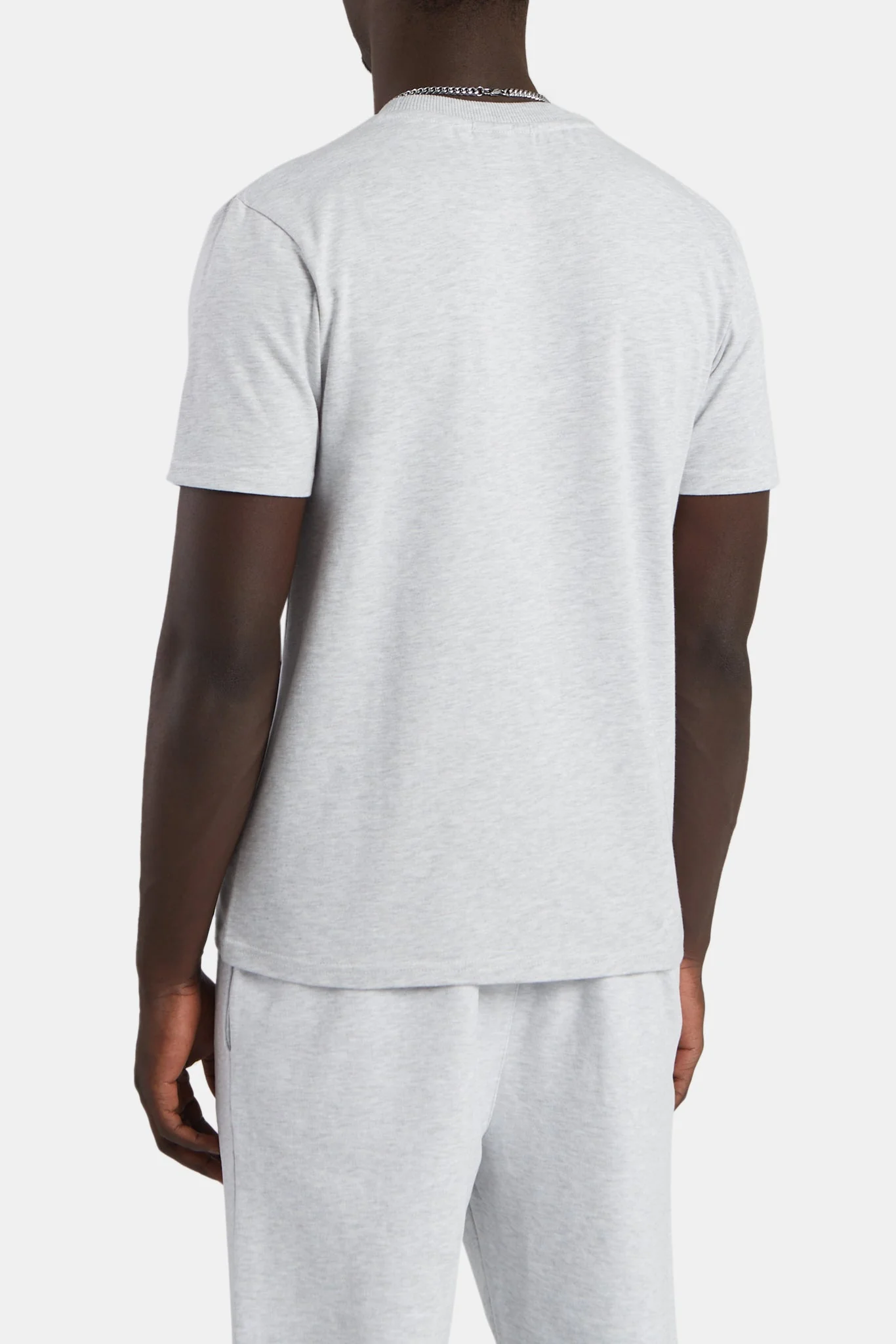 Slim Fit T-Shirt - Light Grey Marl - Image 4