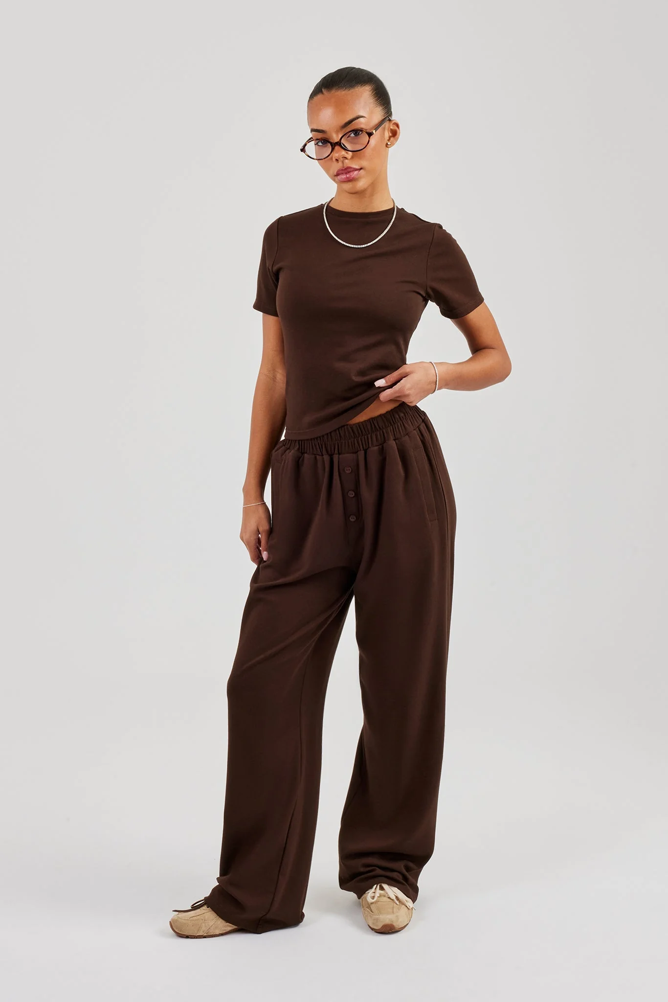 Soft Touch Short Sleeve T-Shirt - Chocolate - Image 4