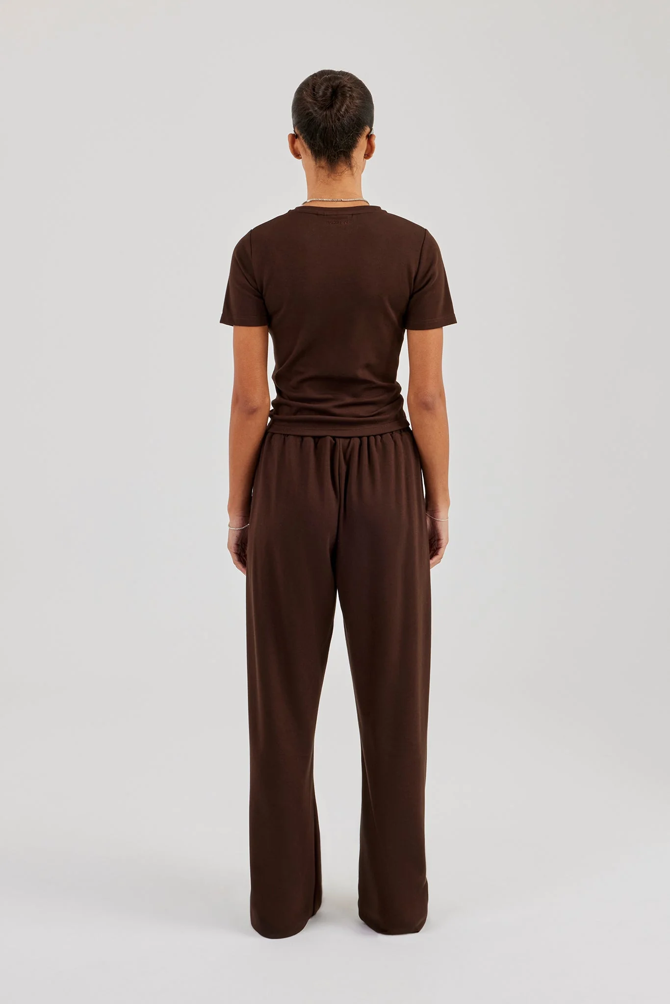 Soft Touch Short Sleeve Top & Trouser - Chocolate - Image 3