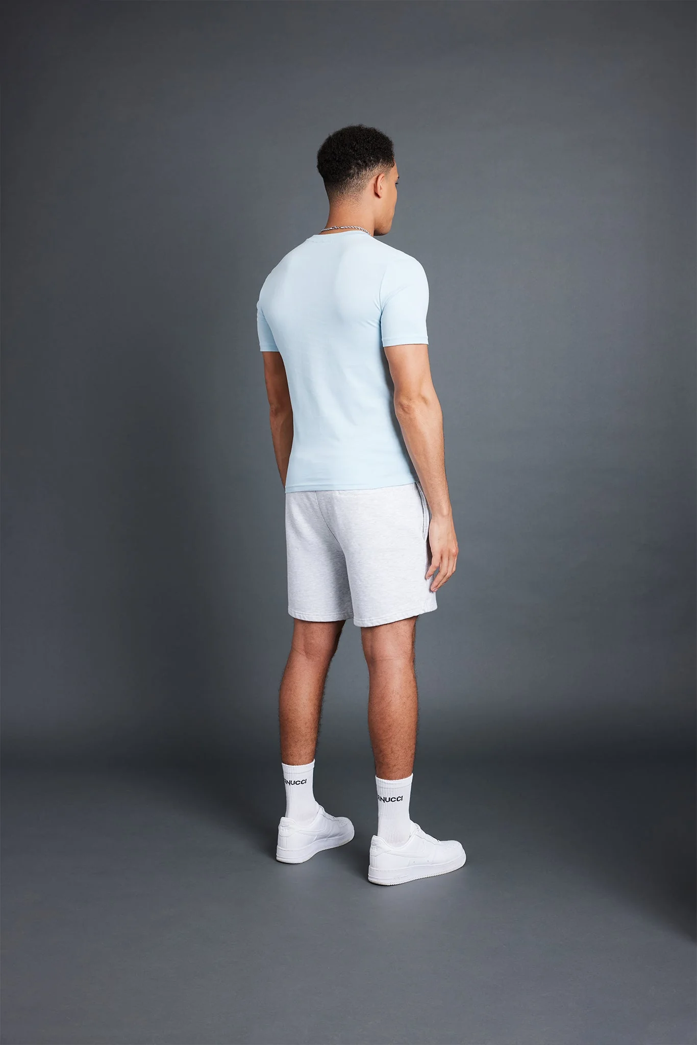 Soft Touch Slim Fit T-Shirt - Light Blue - Image 3