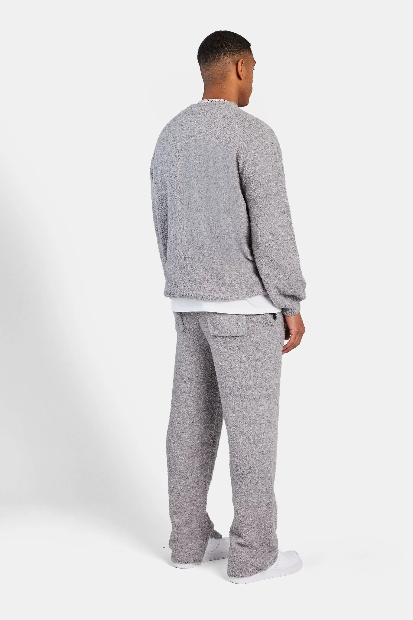 Textured Knitted Split Hem Jogger - Image 3