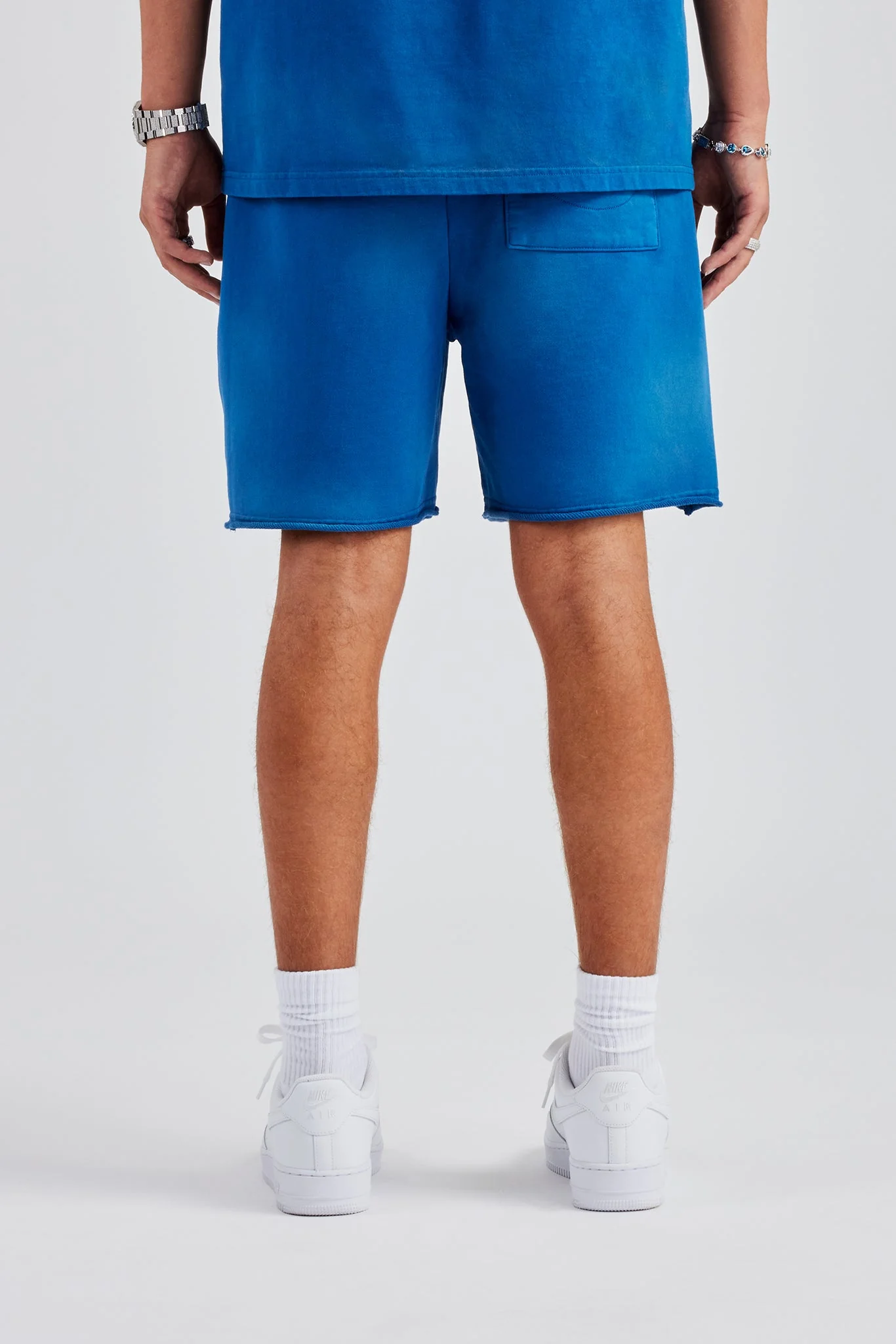 Spray Washed Jersey Short - Blue - Image 4