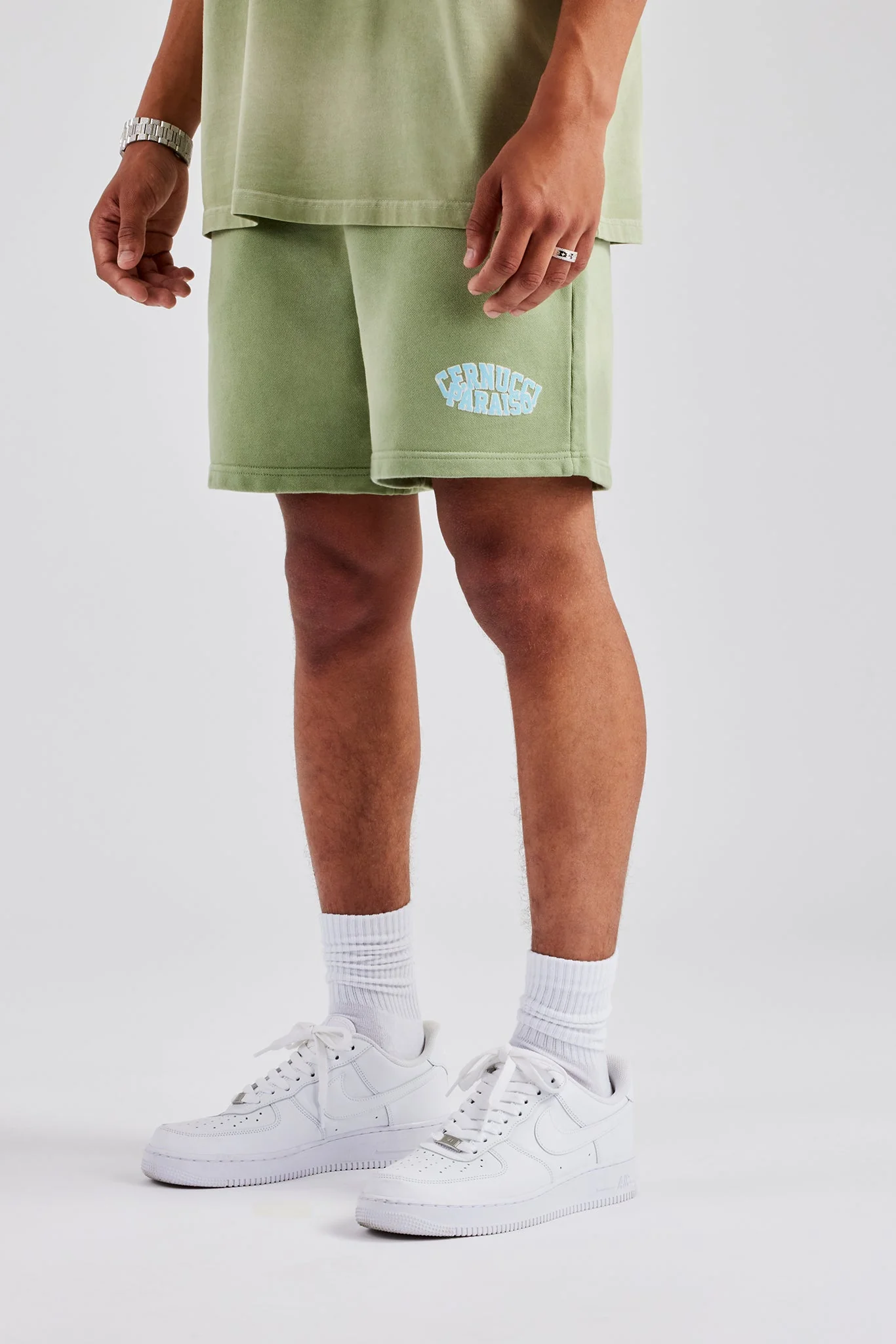 Spray Washed Paraiso Jersey Short - Washed Green - Image 2