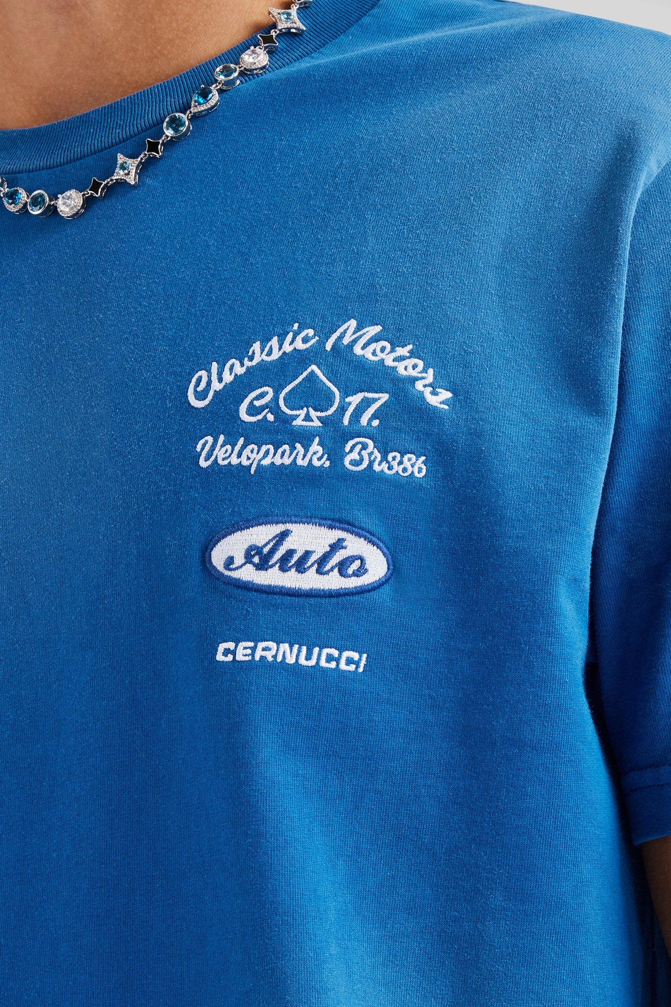 Spray Washed T-Shirt - Blue - Image 2