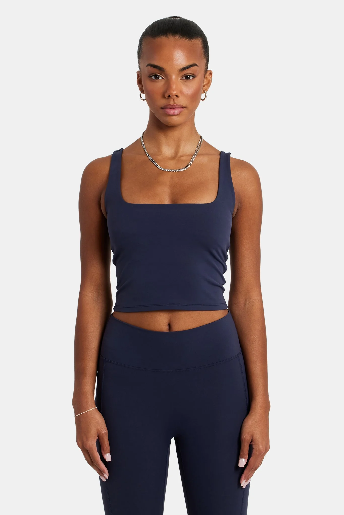 Square NeckTop - Navy - Image 2