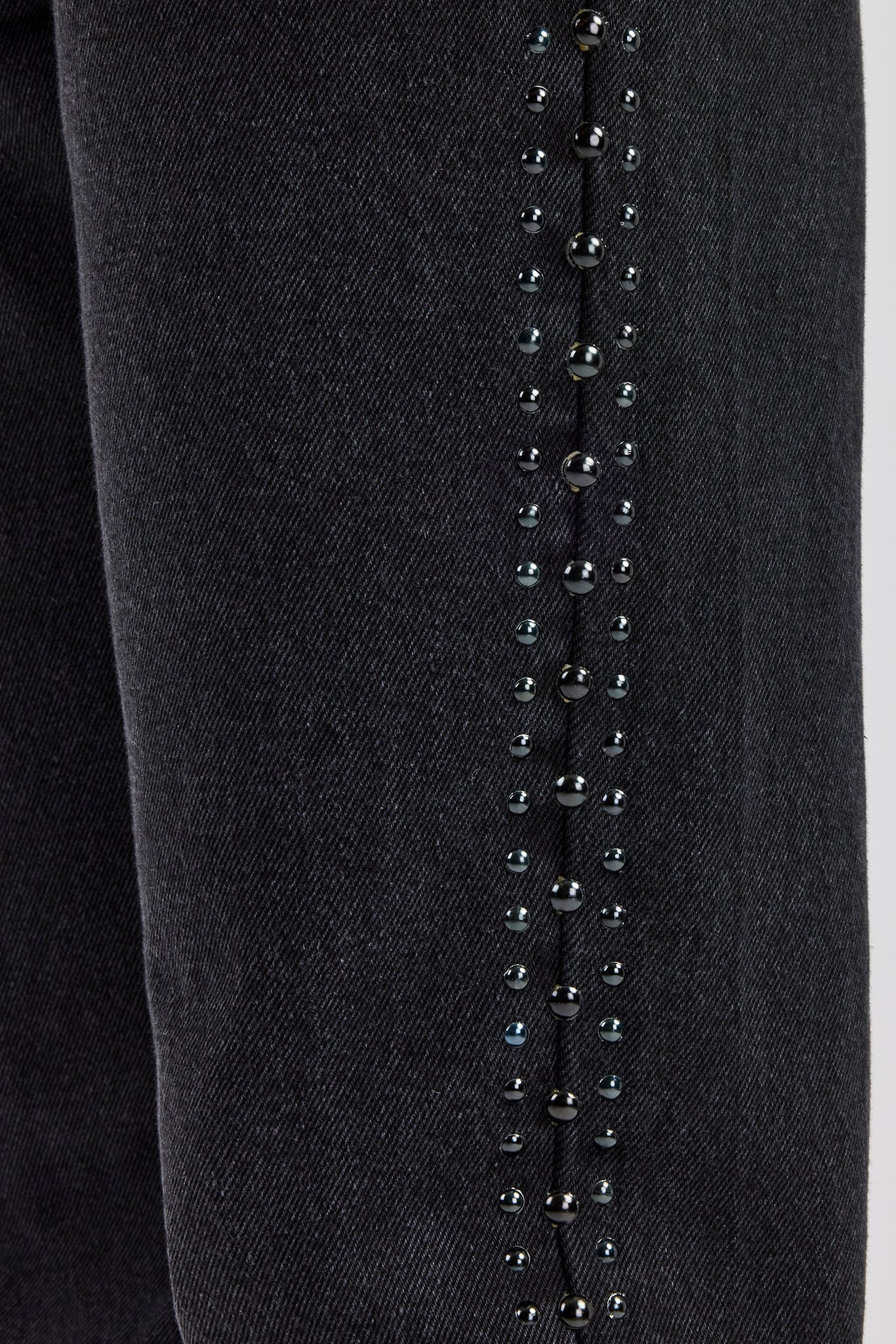Stacked Leg Studded Denim Jean - Image 3