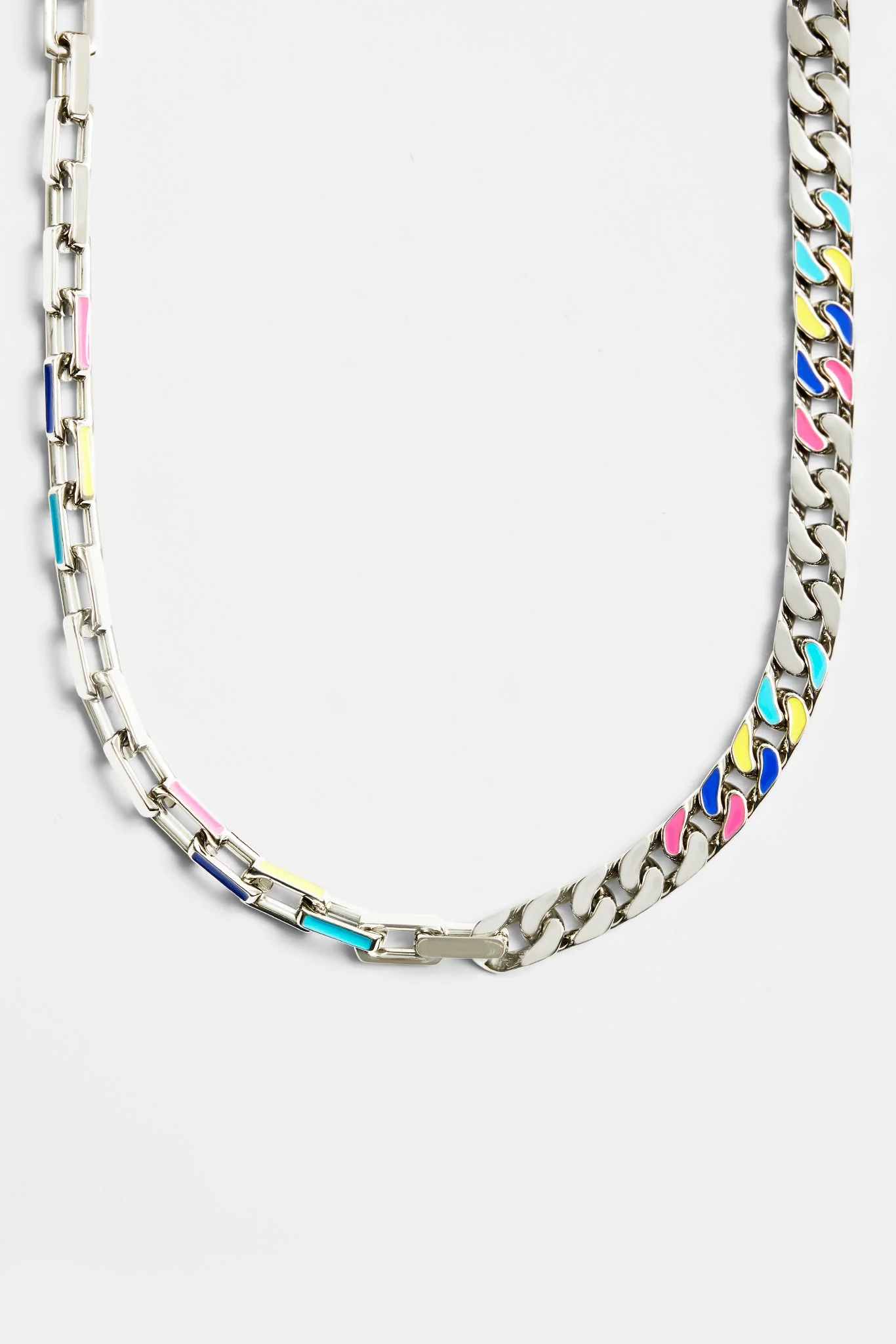 Colour Enamel Cuban and Link Mix Chain - Image 2