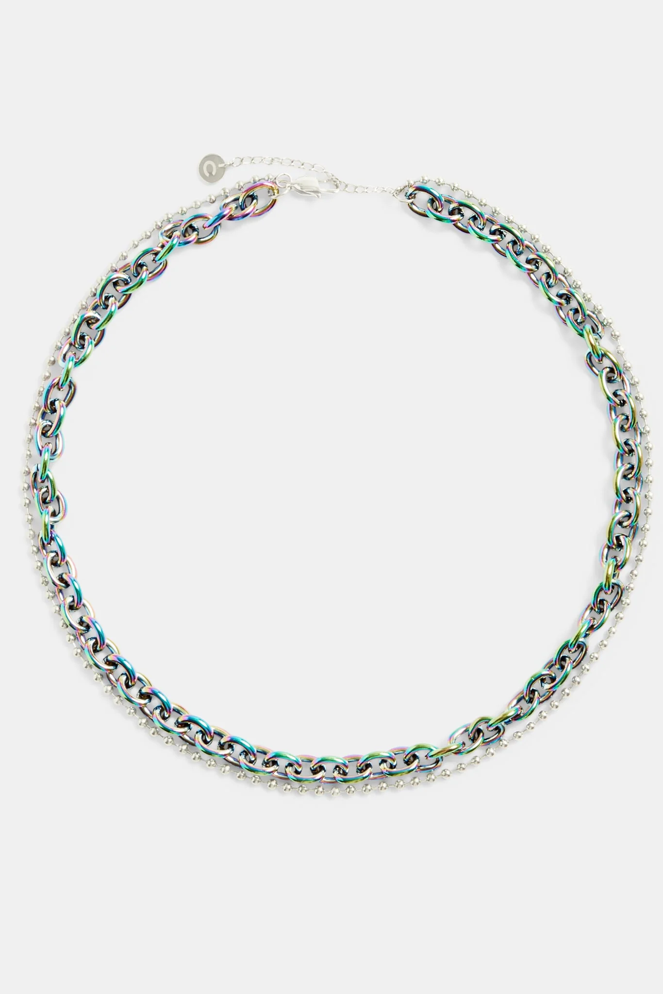 Stainless Steel Oil Slick Link & Bobble Mix Chain - 10mm - Image 2