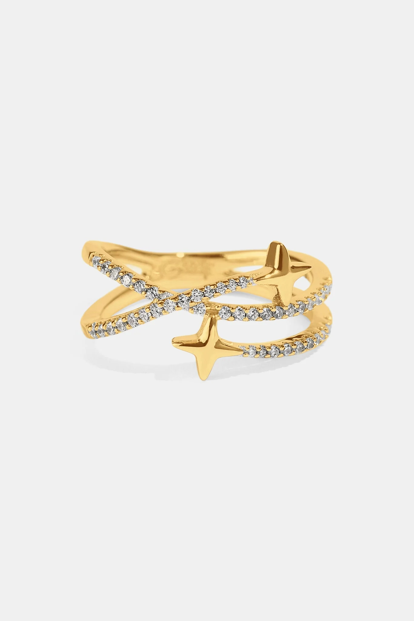 Star Band Ring - 1.5mm - Gold - Image 2