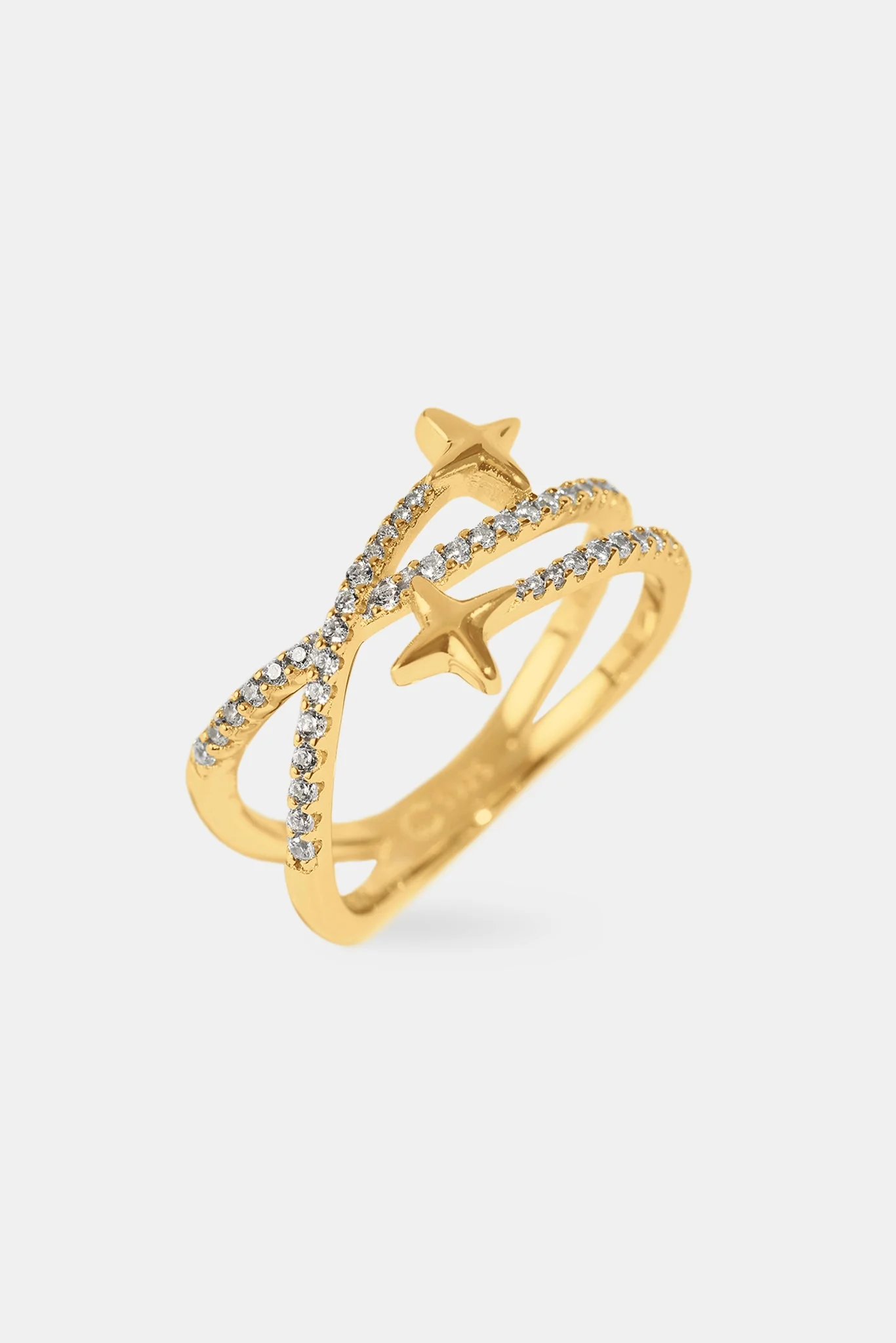 Star Band Ring - 1.5mm - Gold - Image 3