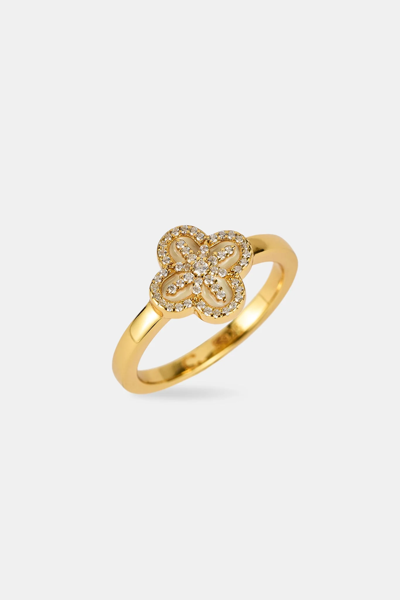 Star Motif Band Ring - 8mm - Gold - Image 2