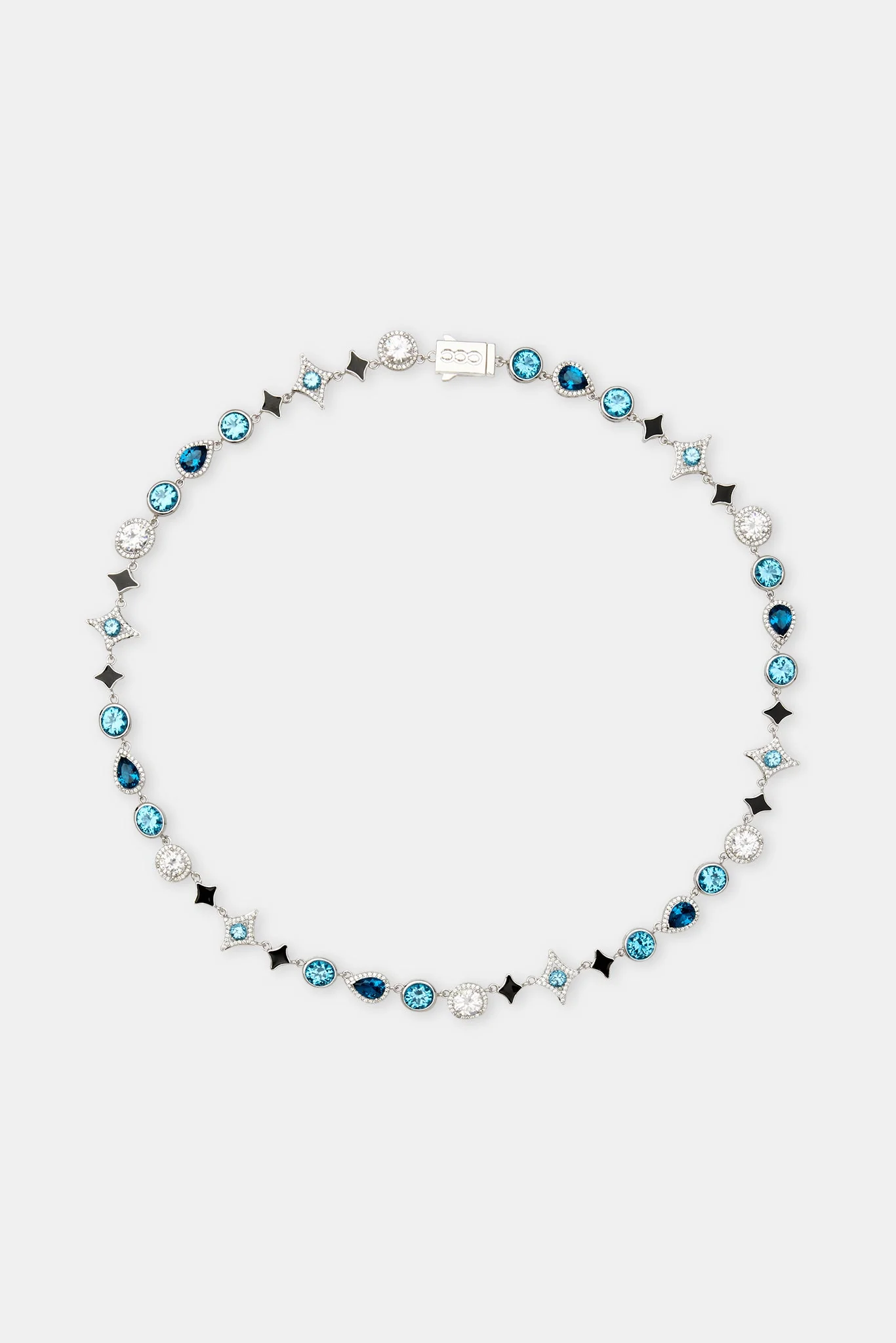 Star Motif Blue Multi Gemstone Chain - 10mm - Image 3