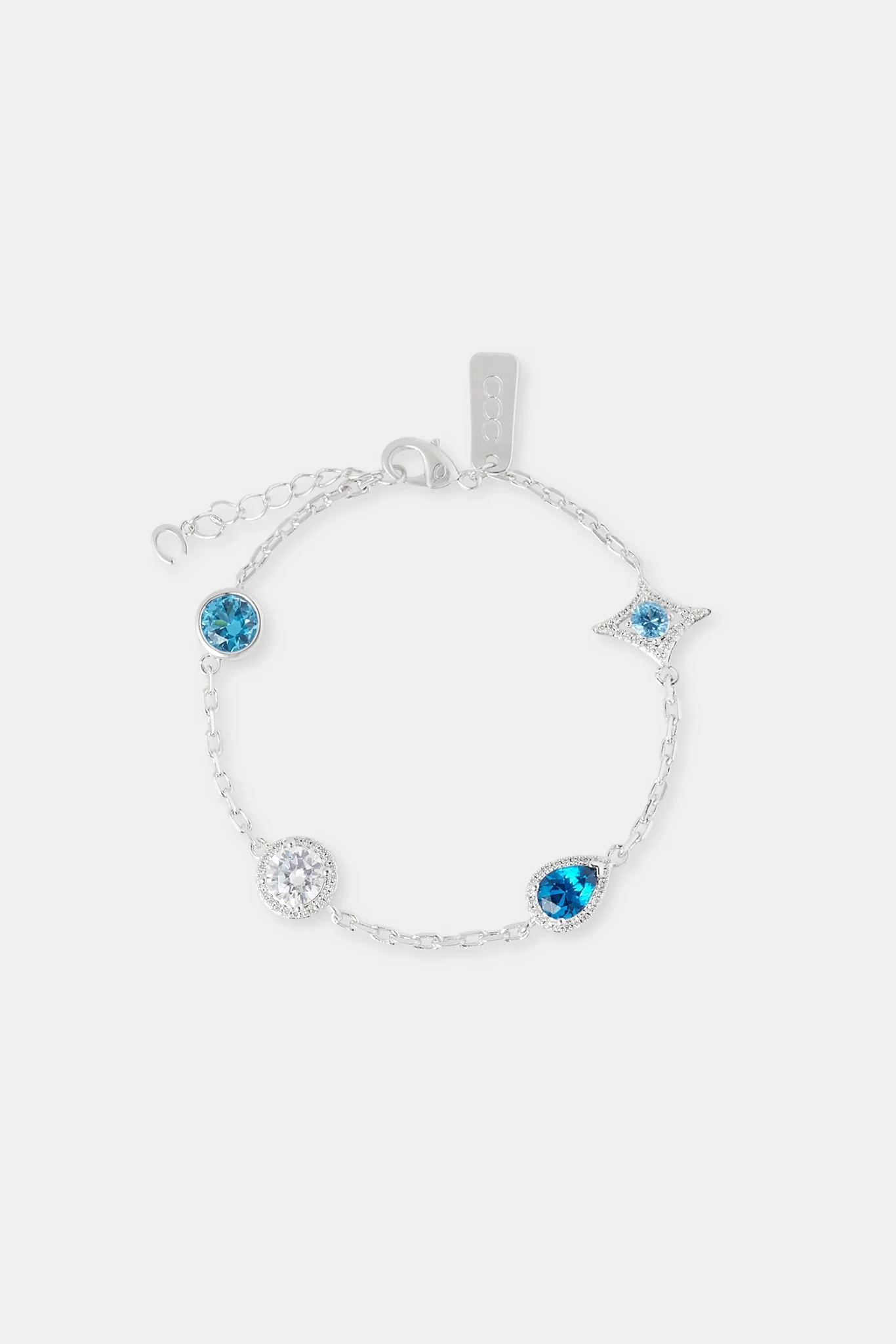 Star Motif Gemstone Rolo Bracelet - 10mm - Image 2