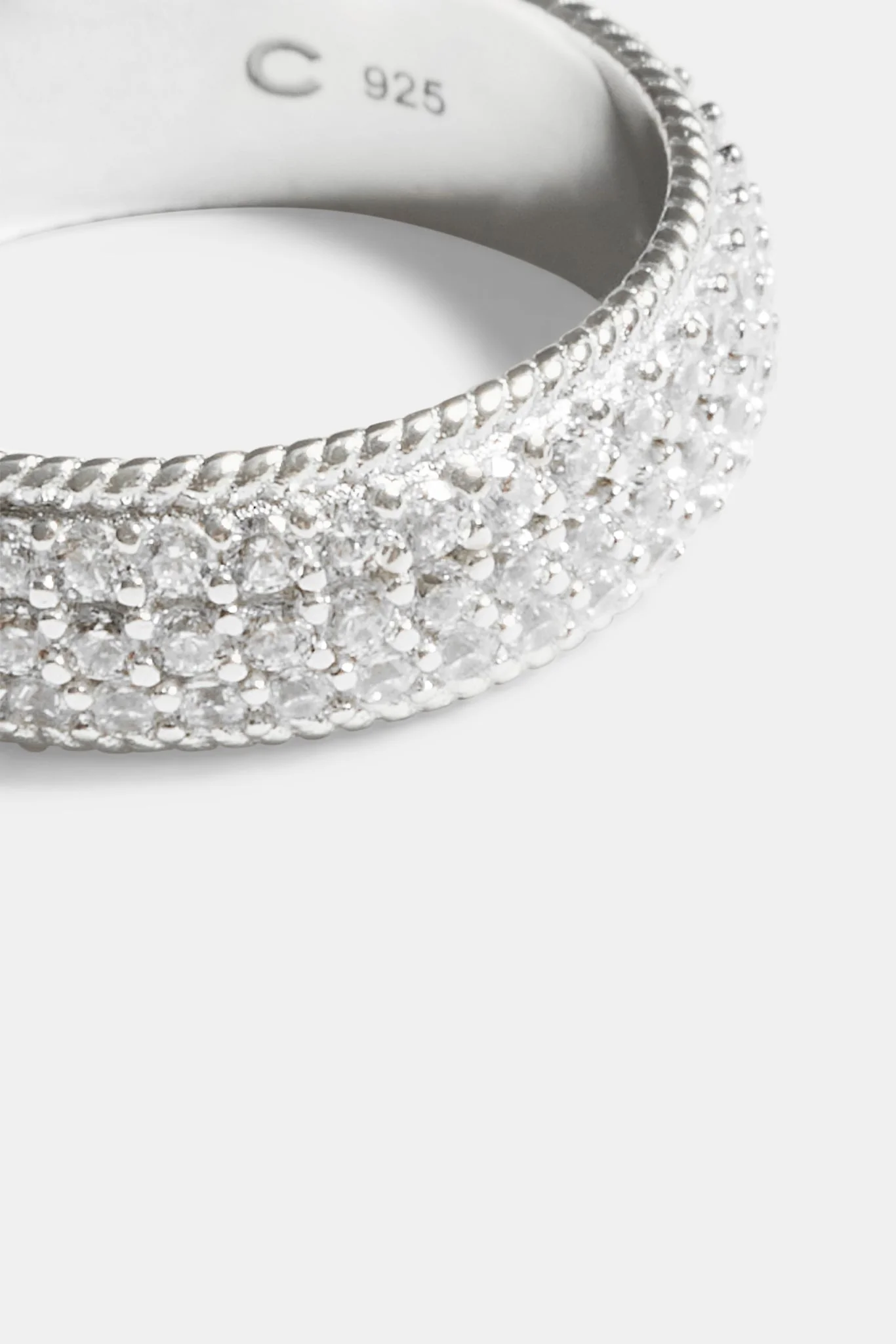 Sterling Silver Iced CZ Pave Ring - Image 3