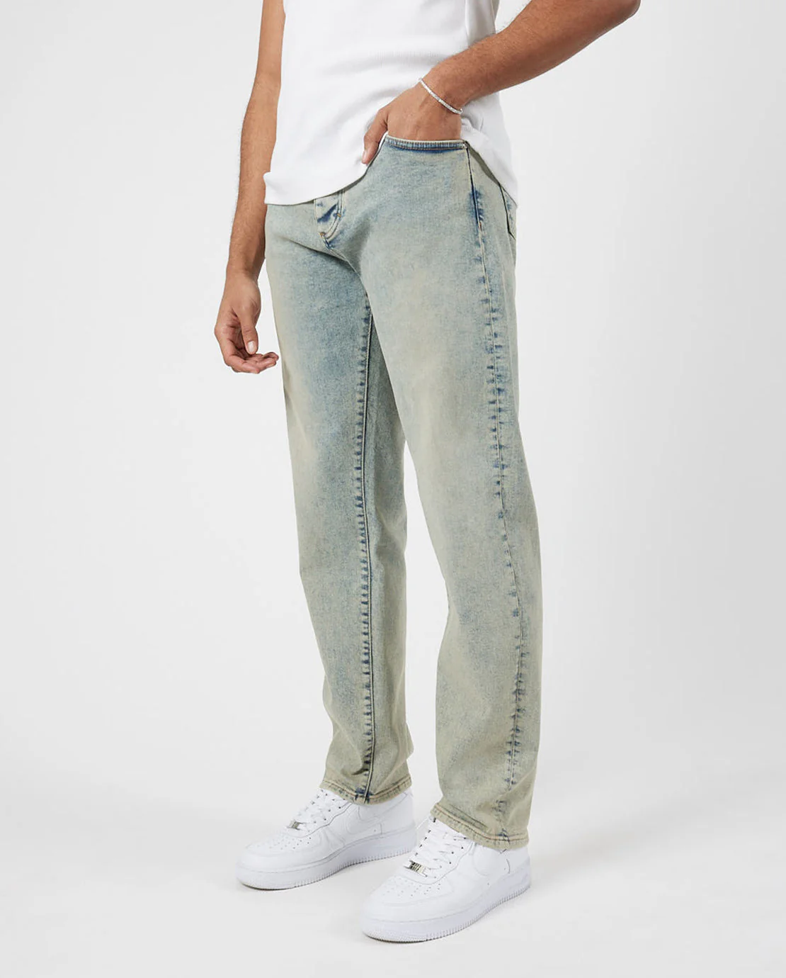 Straight Leg Denim Jeans - Vintage Blue - Image 2