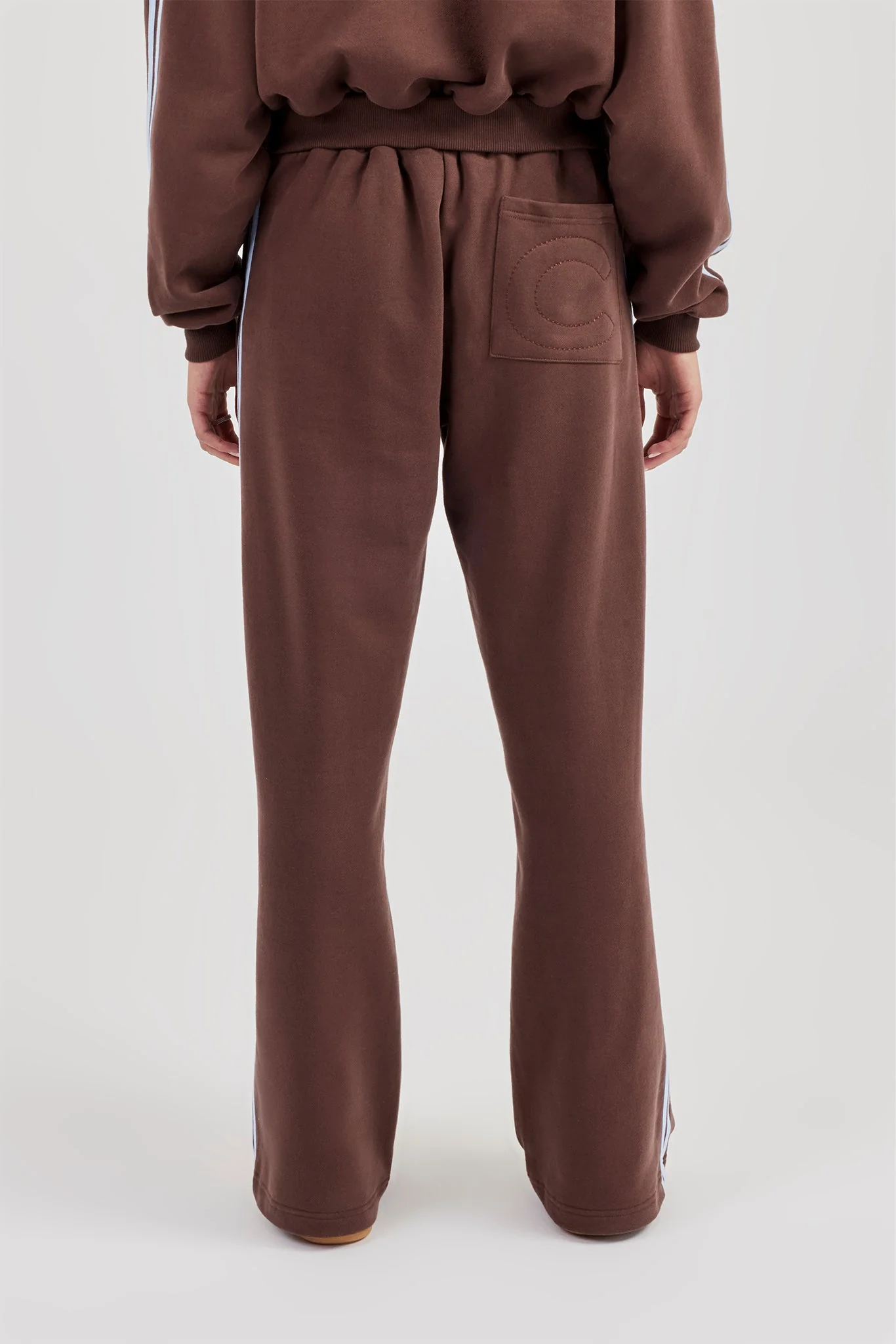 Studios Taping Wide Leg Jogger - Chocolate - Image 3