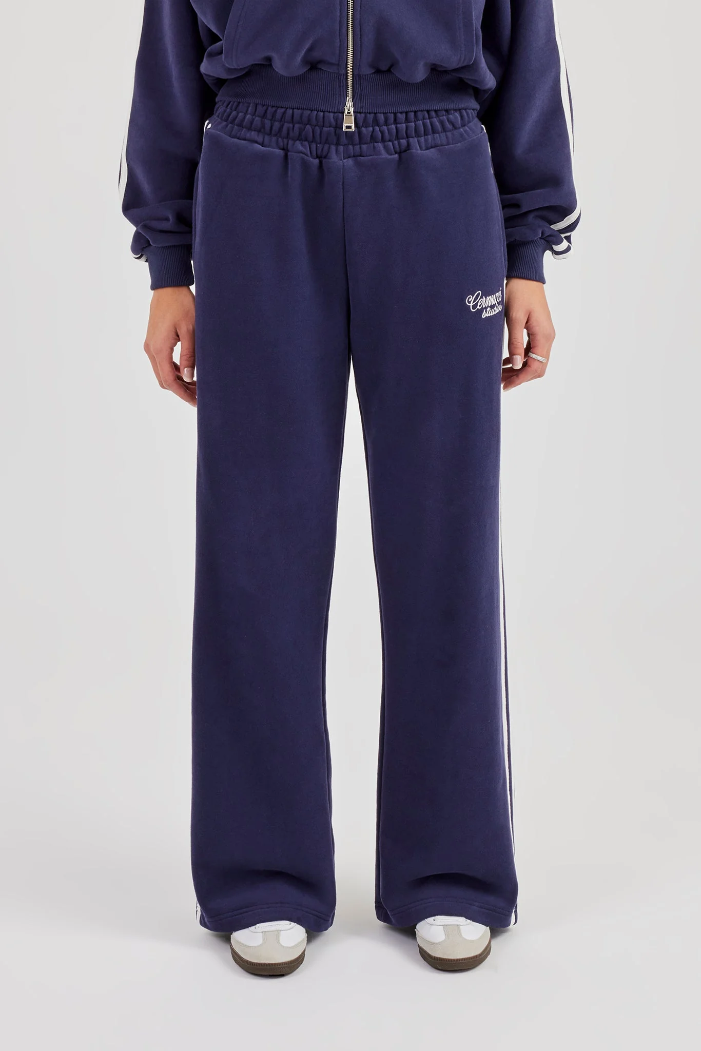 Studios Taping Wide Leg Jogger - Navy Blue - Image 2